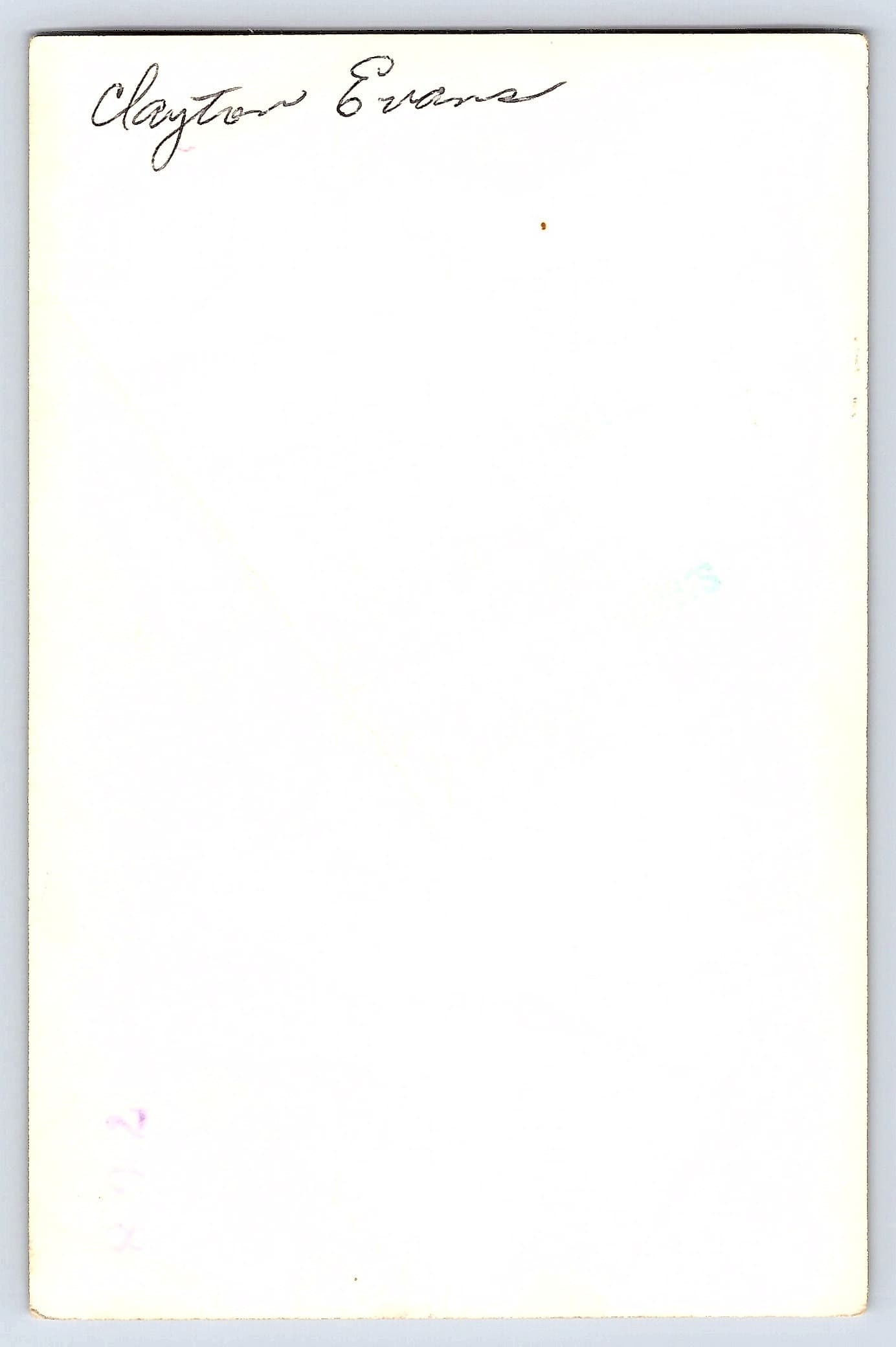 Man Leaning on Fence Post, Gelatin Silver Print, 3.21" × 4.96", 1950s - Back