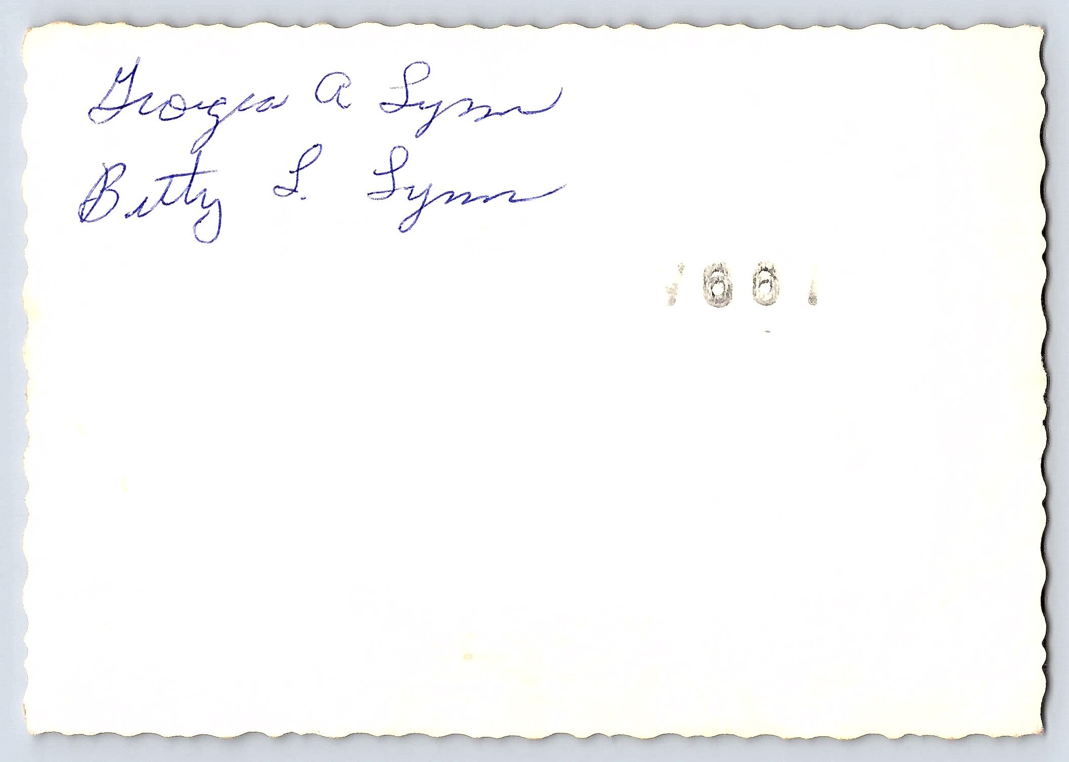 1959 Snapshot of Two Girls in Dresses, 5 × 3.5 inches - Back