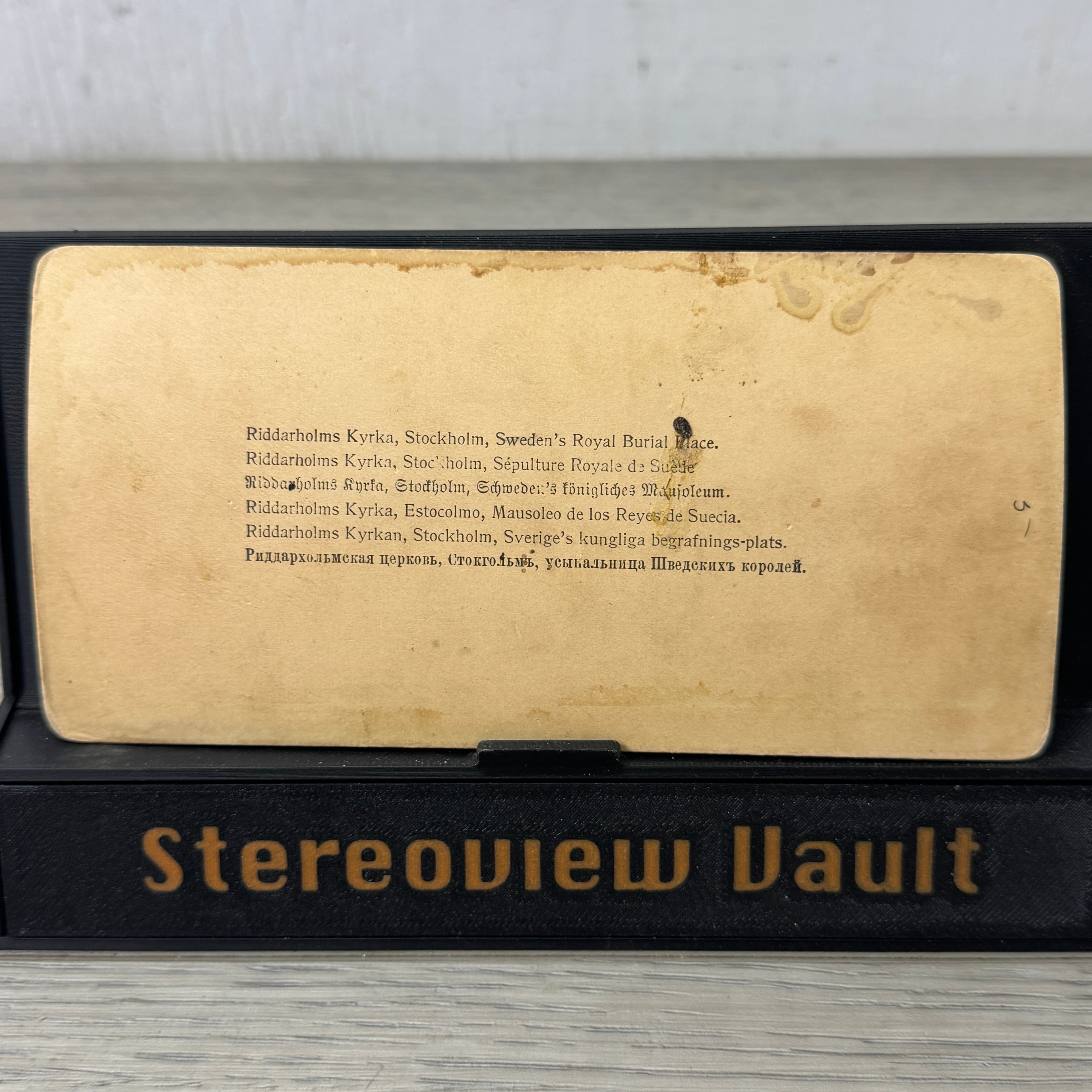 Underwood & Underwood, Riddarholms Kyrka, Stockholm, c. 1900 - Back