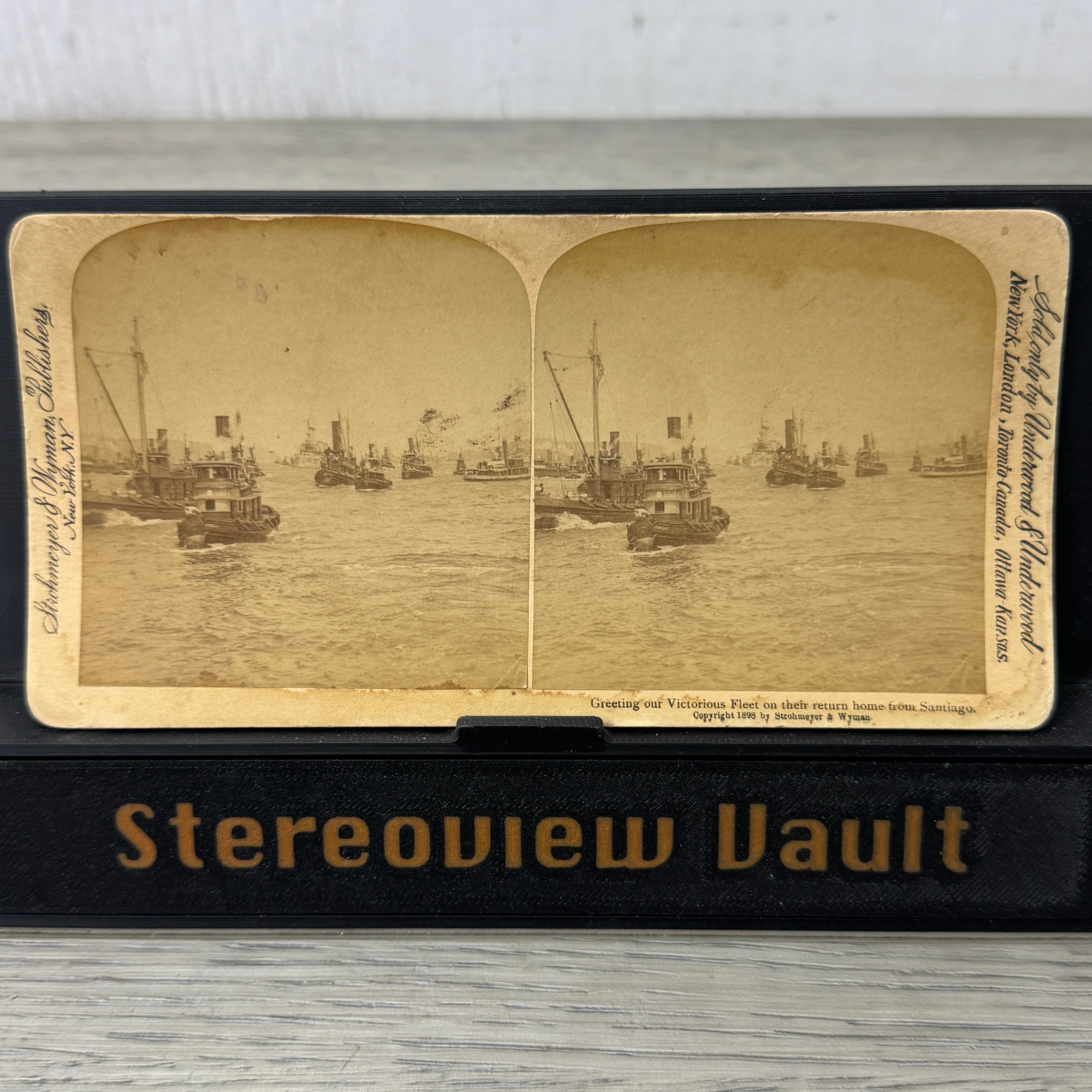 Strohmeyer & Wyman Stereoview, Victorious Fleet, Santiago, 1898