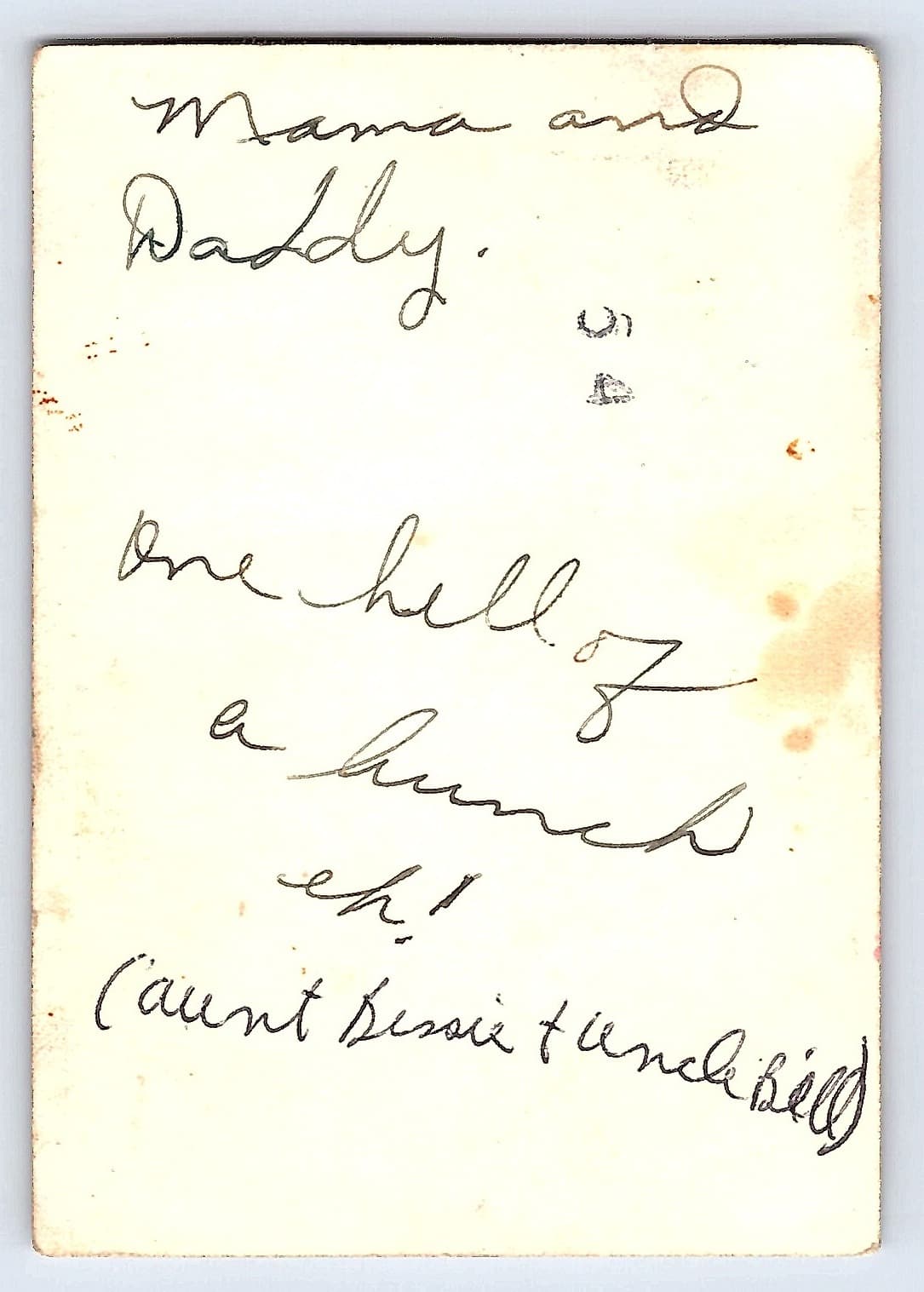 Couple Posing Outside, Black and White Photograph, 2.46" × 3.54", 1940s - Back