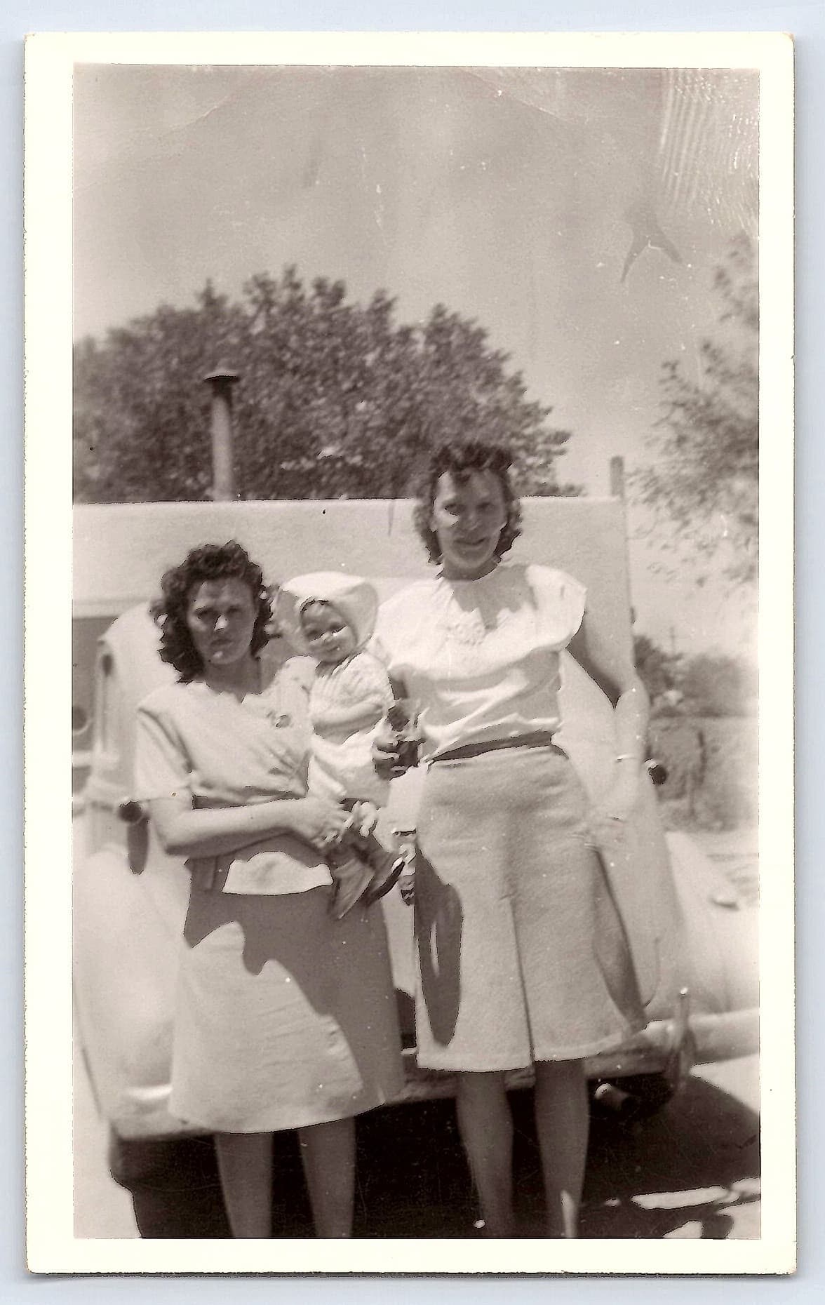 Vintage Family Snapshot, Gelatin Silver Print, 2.7 × 4.41 inches, 1940s