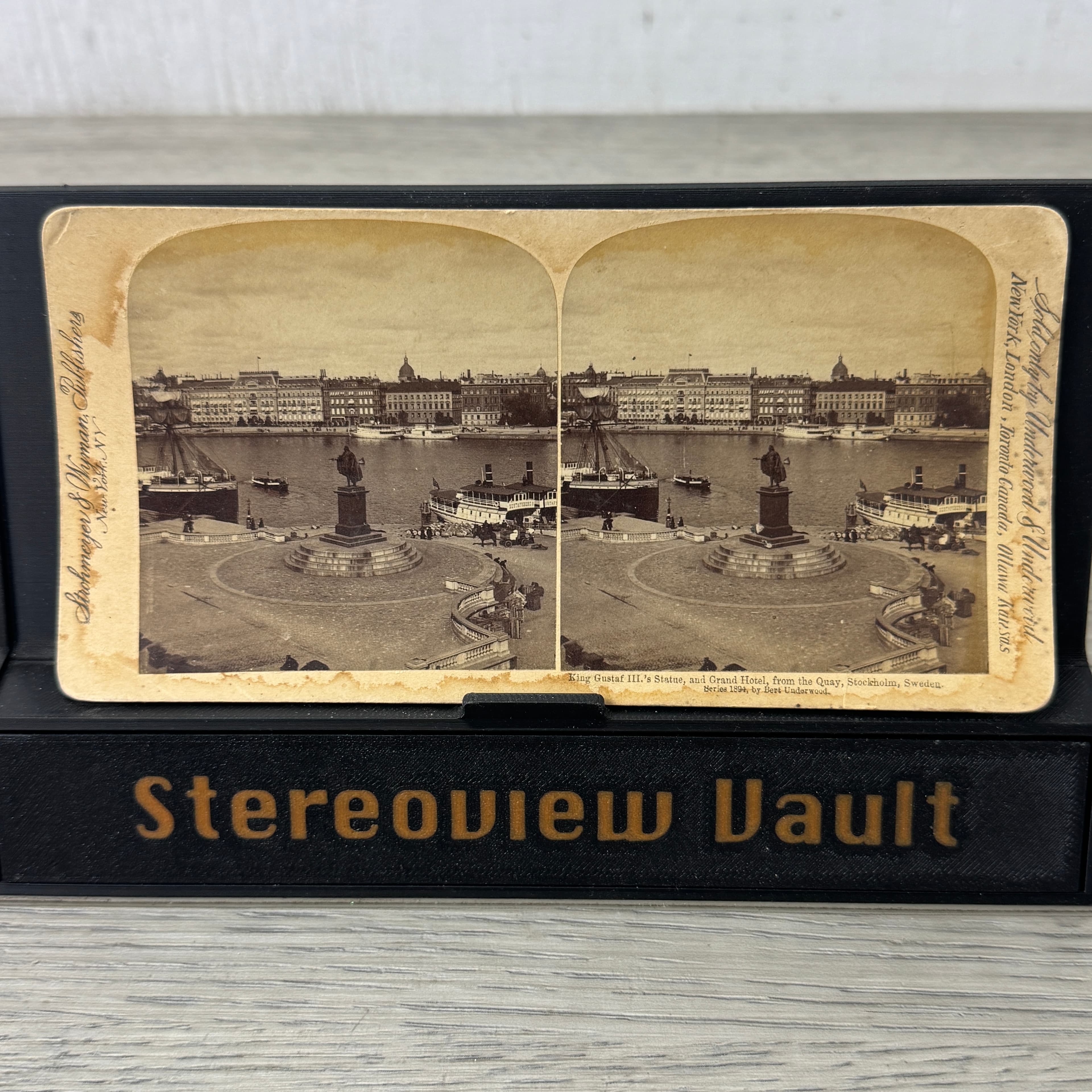 Underwood & Underwood, King Gustav III Statue, Stockholm, c. 1900