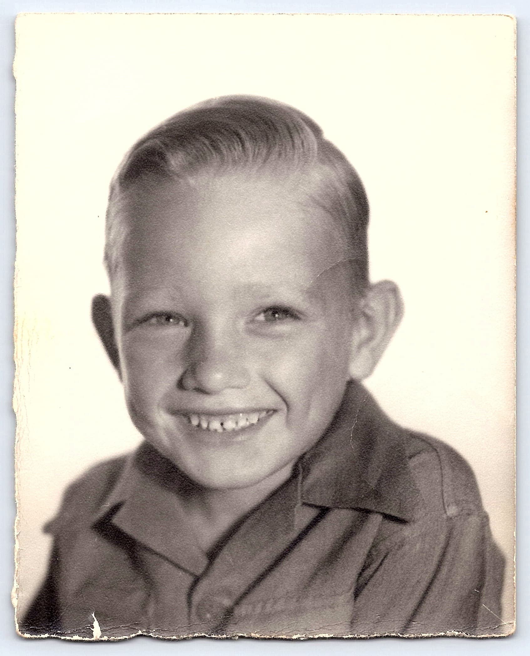 Portrait of Smiling Boy, Gelatin Silver Print, 1950s