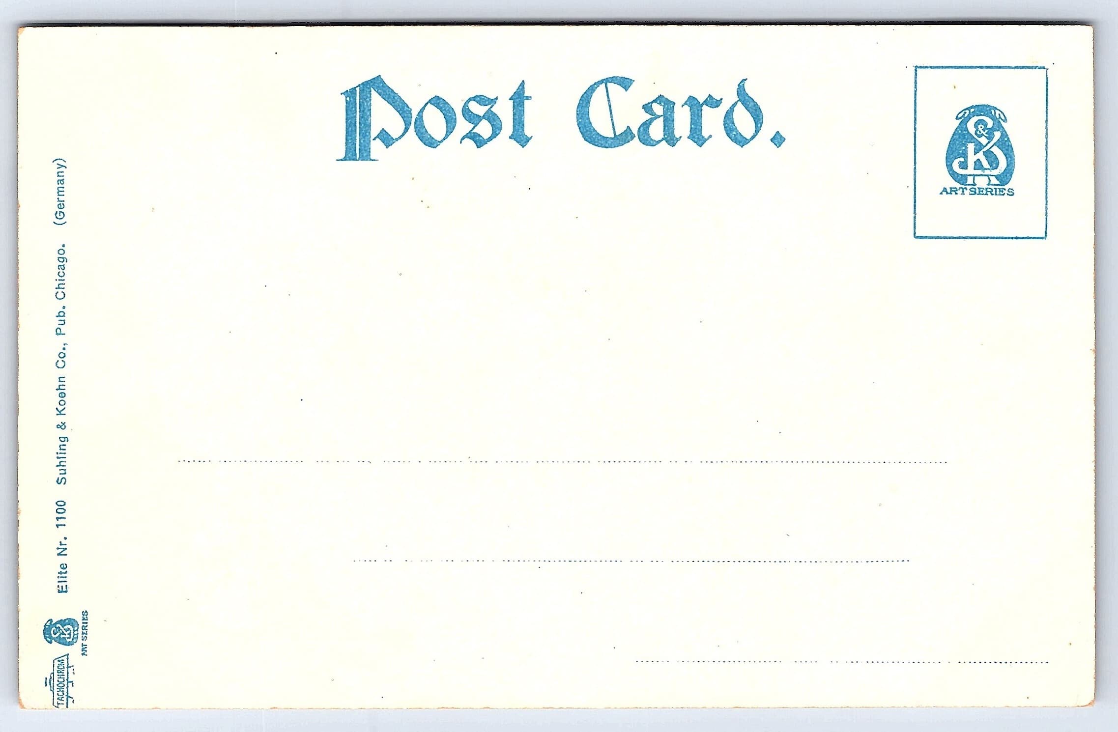 Suhling & Koehn Co., Divided Back, Winona Levee Park, Minnesota, 1907-1915 - Back