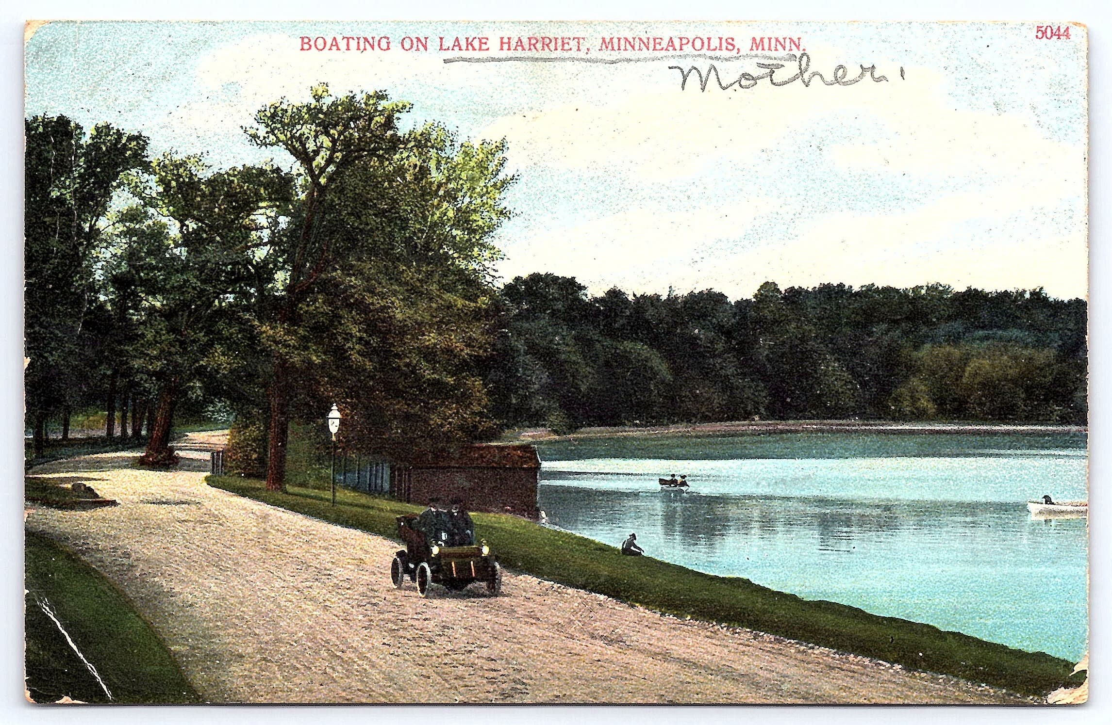 A.C. Bosselman & Co. Divided Back Postcard, Lake Harriet, Minneapolis, 1910