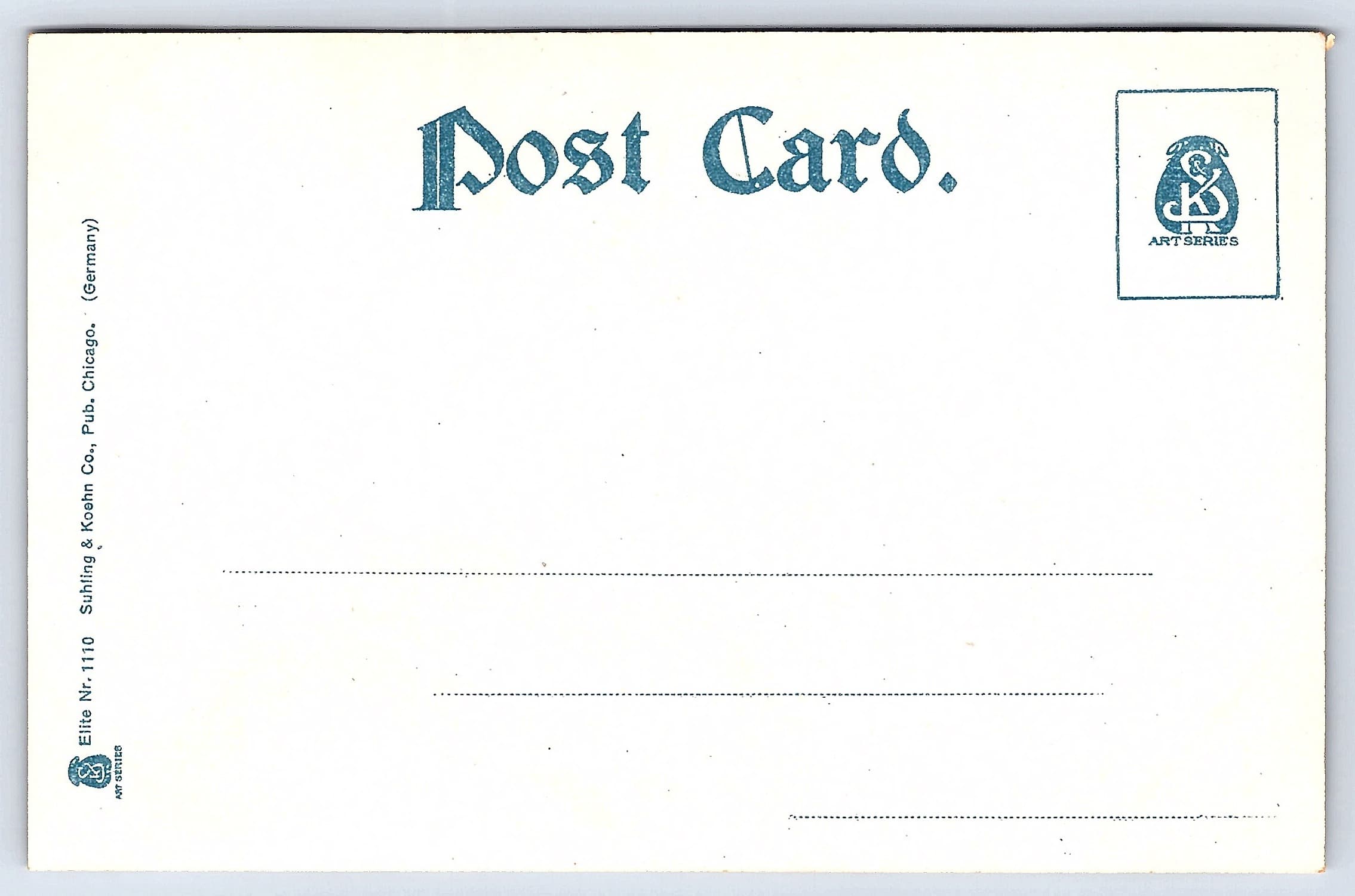 Suhling & Koehn Co., Divided Back, Winona High School, Minn., 1907-1915 - Back