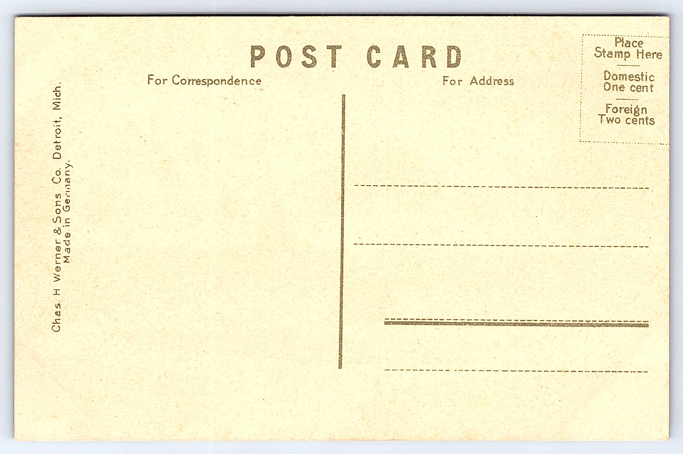 F. H. Phillips, Divided Back, Oaklyn Park Fountain, Lake City, Minn, c.1910 - Back