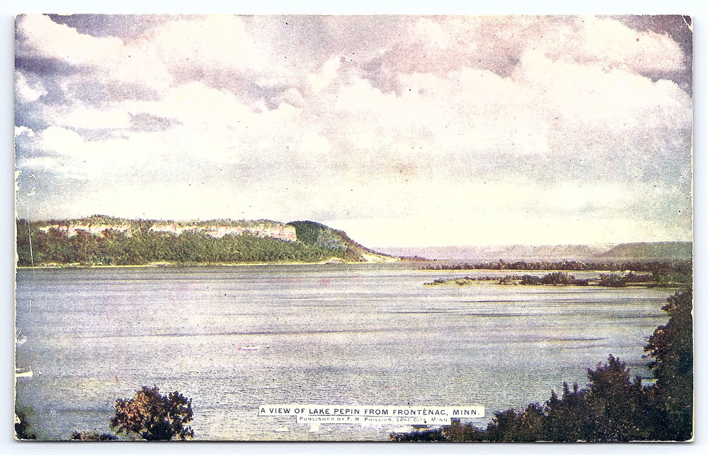 F. H. Phillips, Divided Back, Lake Pepin, Frontenac MN, 1907-1915