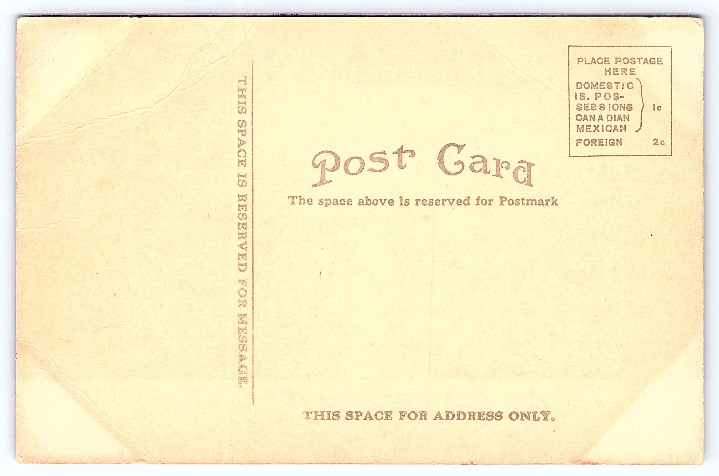 Lake Pepin at Night, Divided Back Postcard, Early 1900s - Back