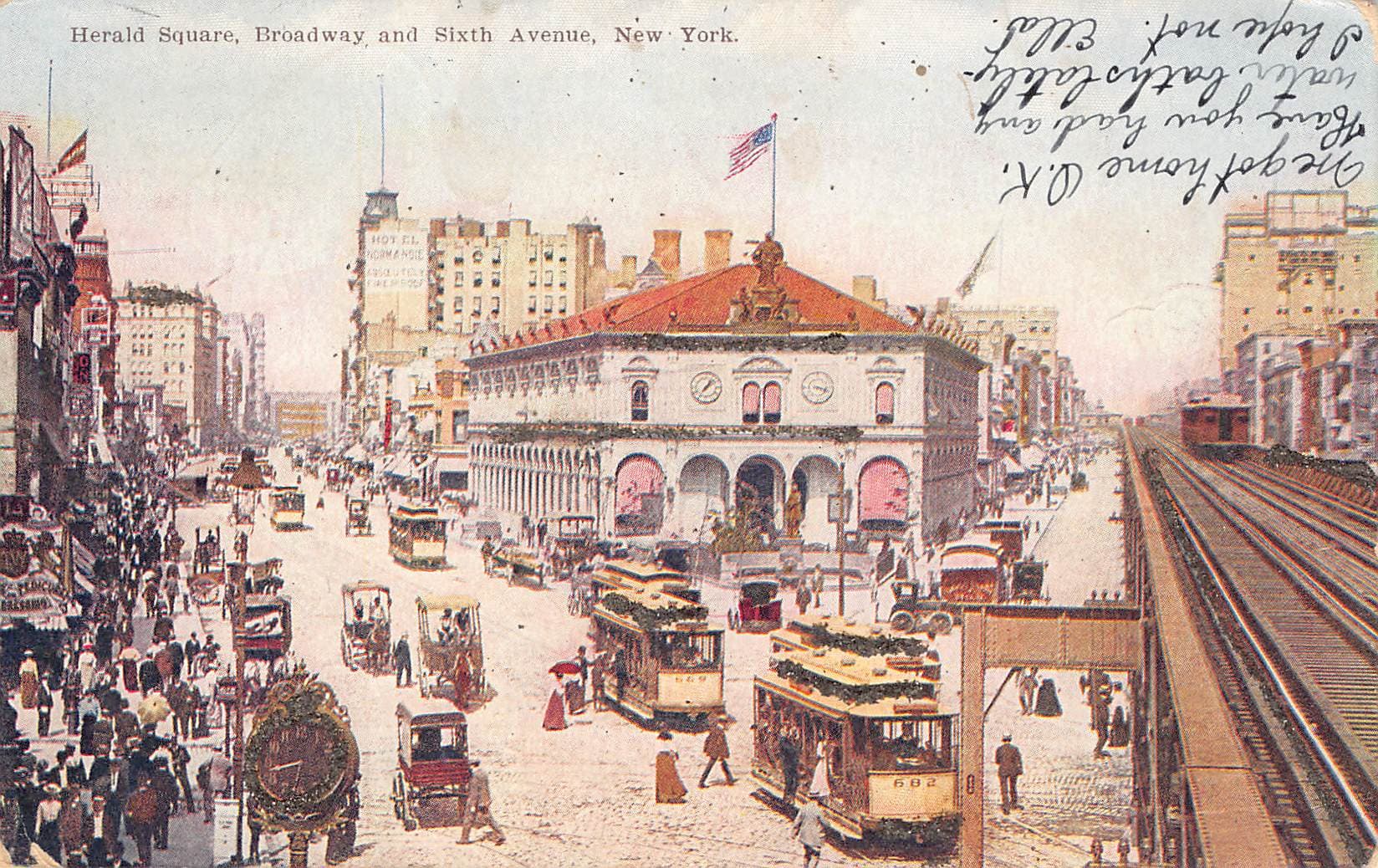 J. Koehler, Divided Back, Herald Square, New York, 1908