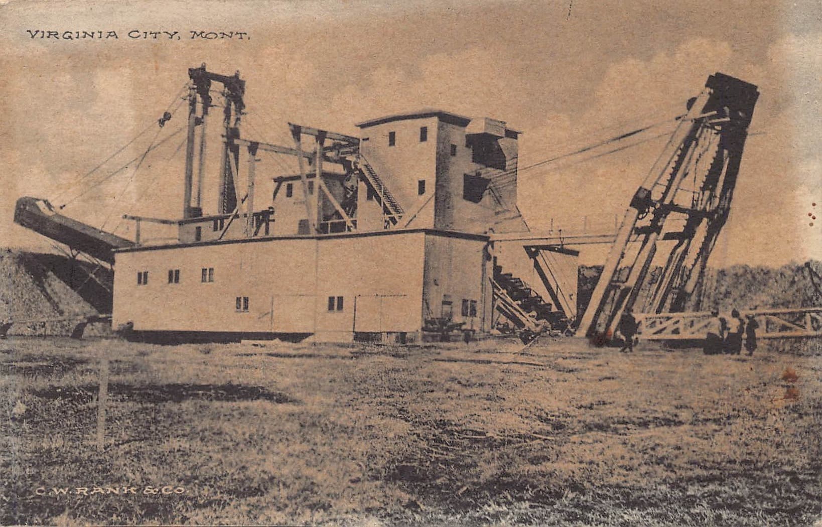 C.W. Rank & Co., Divided Back, Mining Dredge, Virginia City, Mont., 1913