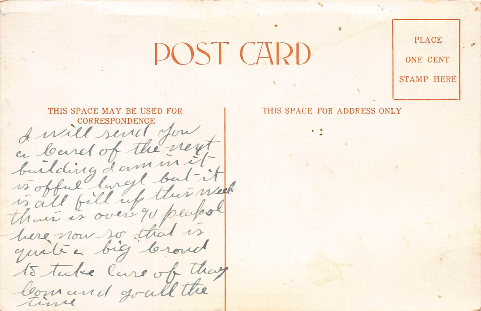 Mudcura Sanitarium, Shakopee, Minn, Divided Back Postcard, Early 1900s - Back