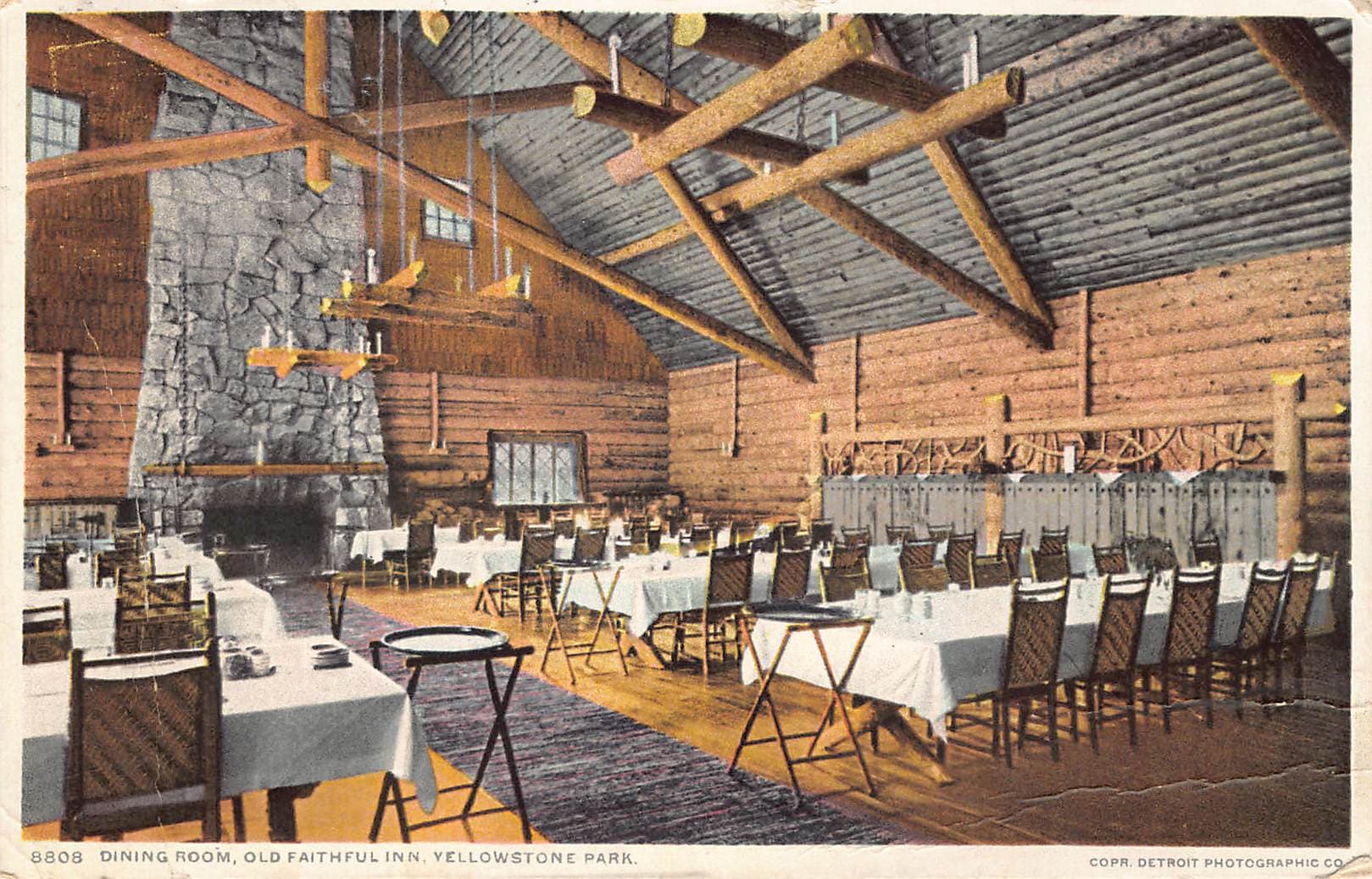 Detroit Publishing Co. Divided Back Postcard, Old Faithful Inn, Yellowstone, 1912