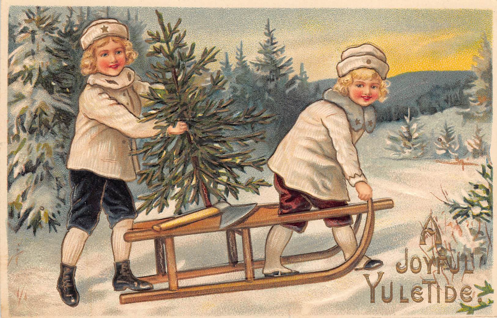 MB Postcard, Divided Back, Joyful Yuletide, Germany, Early 1900s