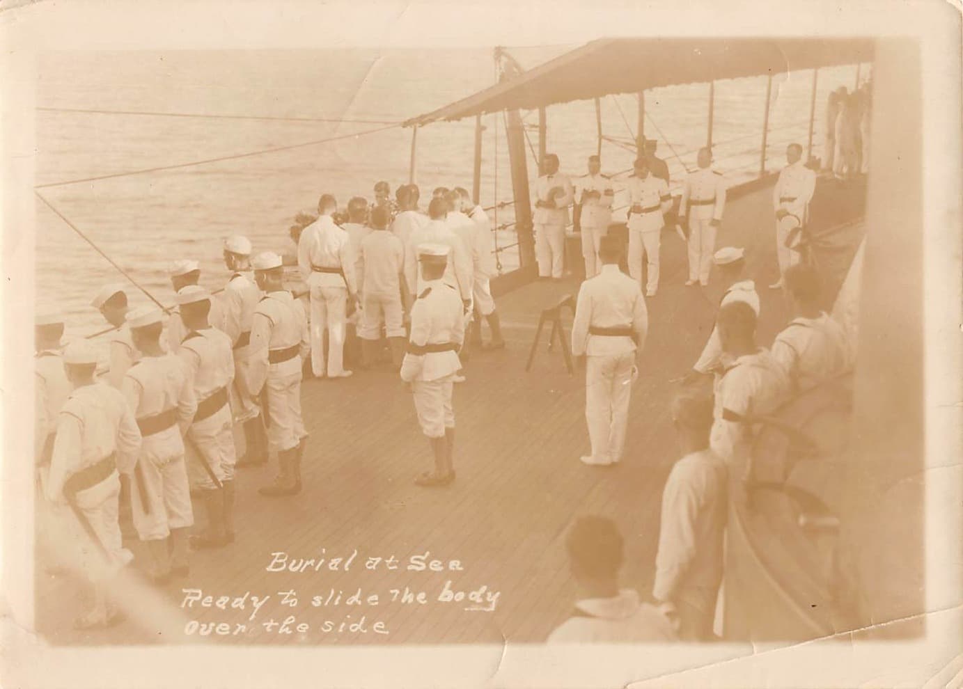 Burial at Sea Ceremony, Early 20th Century, Maritime