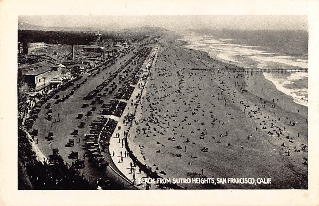 Beach from Sutro Heights, San Francisco, 1920s Photo