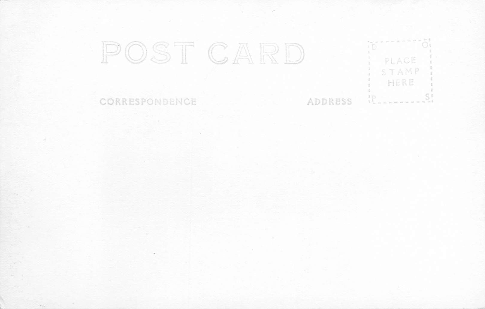 Little Brown Church in the Vale, RPPC, Nashua, Iowa, 1930s-1940s - Back