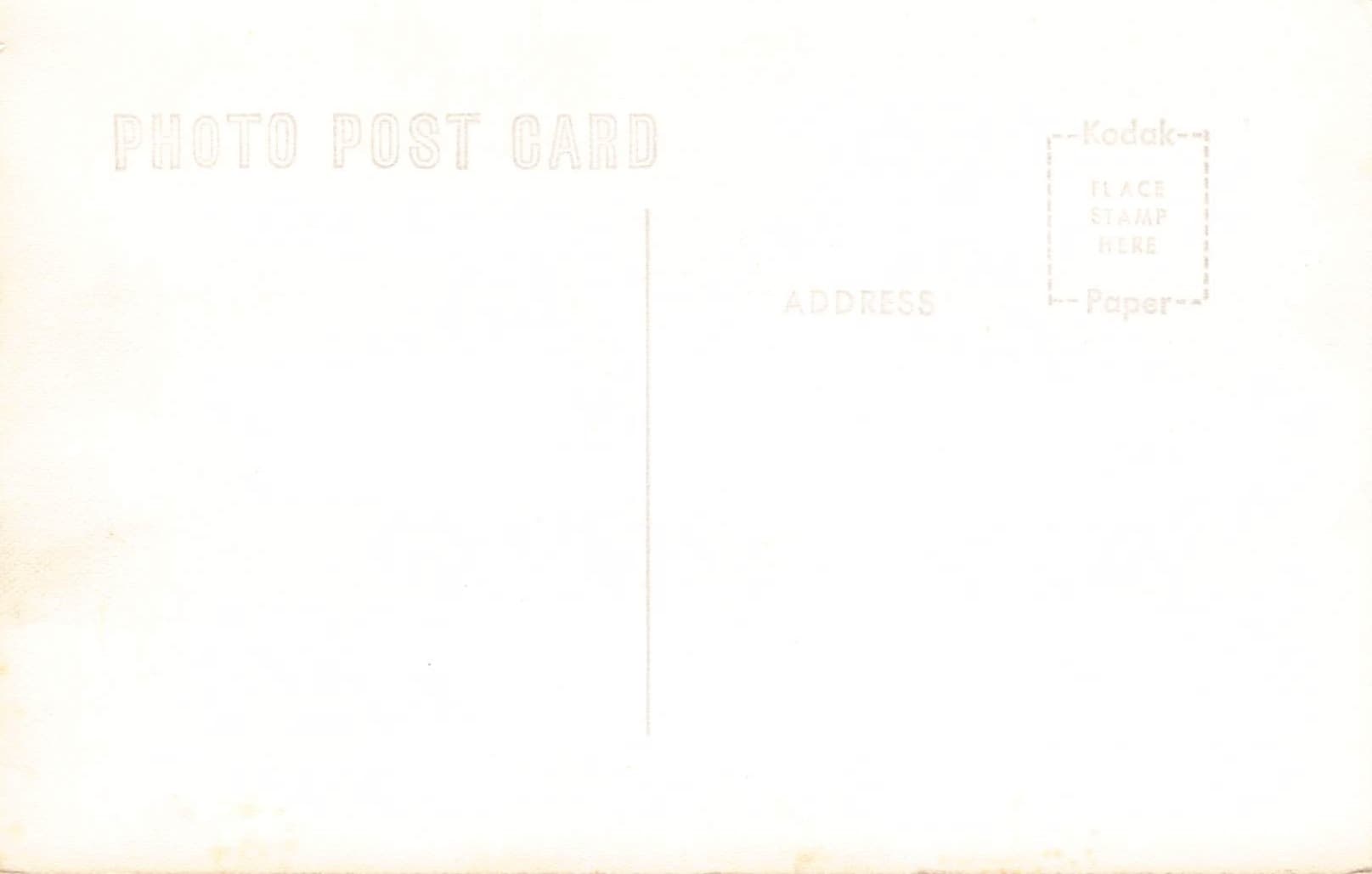 Arch Rock, Pacific Grove, RPPC, California, 1930s - Back