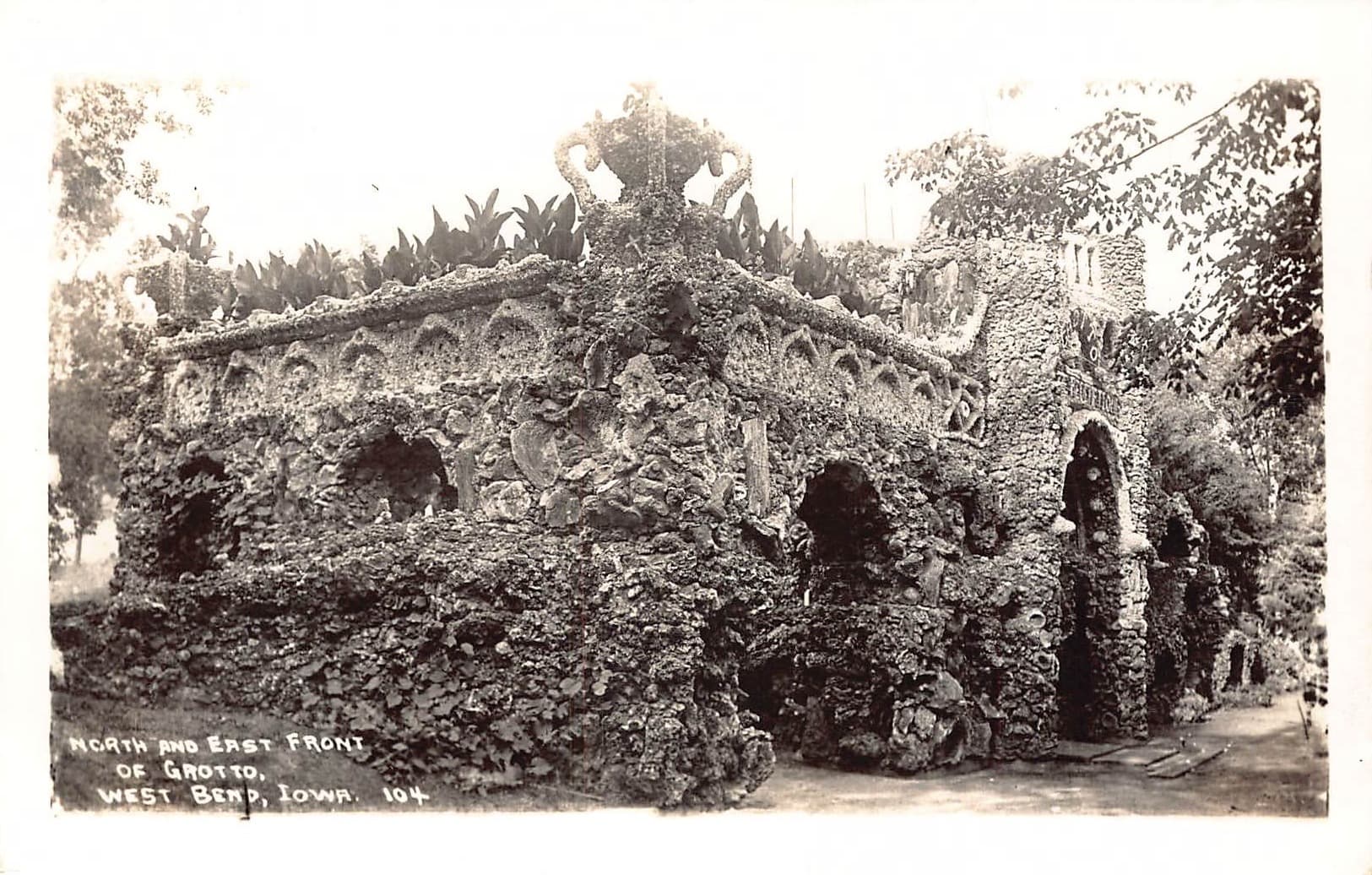 RPPC of Grotto, West Bend, Iowa, Undivided Back, Early 1900s