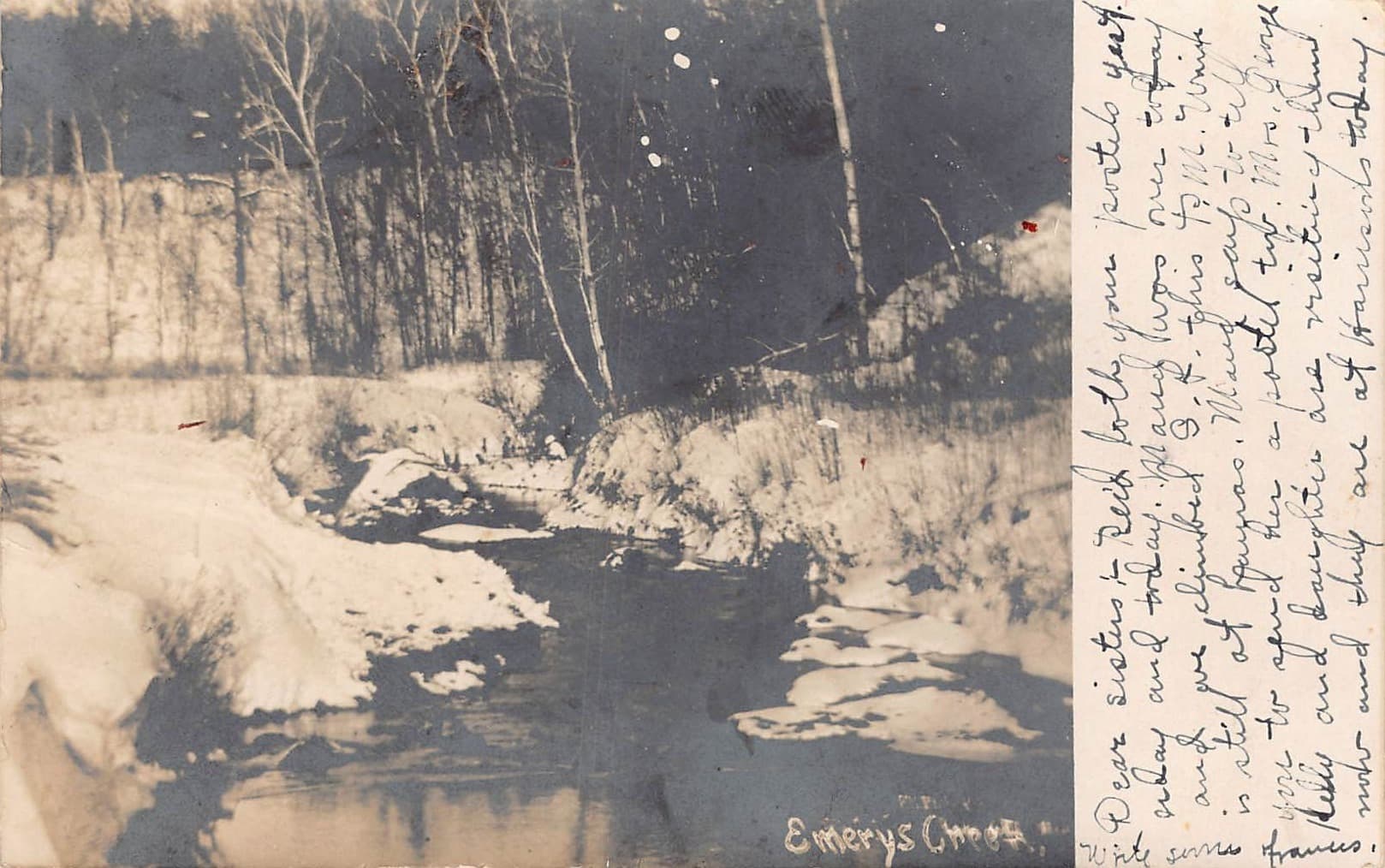 RPPC of Emery's Creek, Minnesota, 1910 Postmark