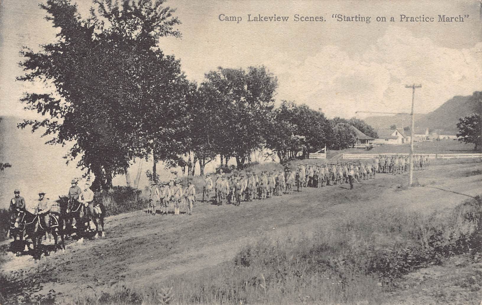 Camp Lakeview Scenes Postcard, Divided Back, Mankato MN, 1910