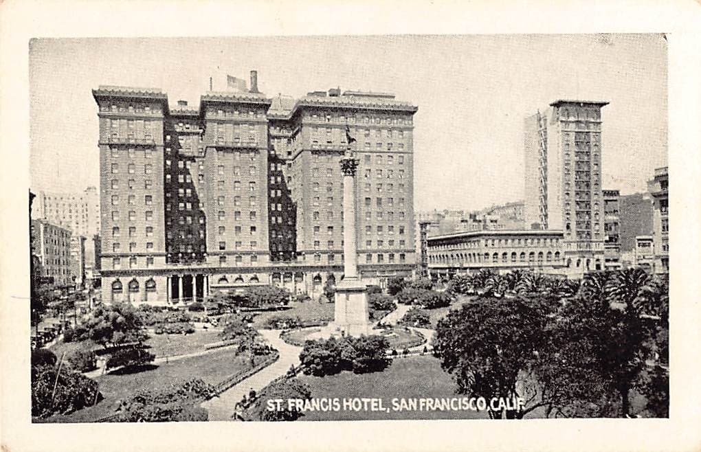 St. Francis Hotel, San Francisco, Photo Print Card, Early 20th Century