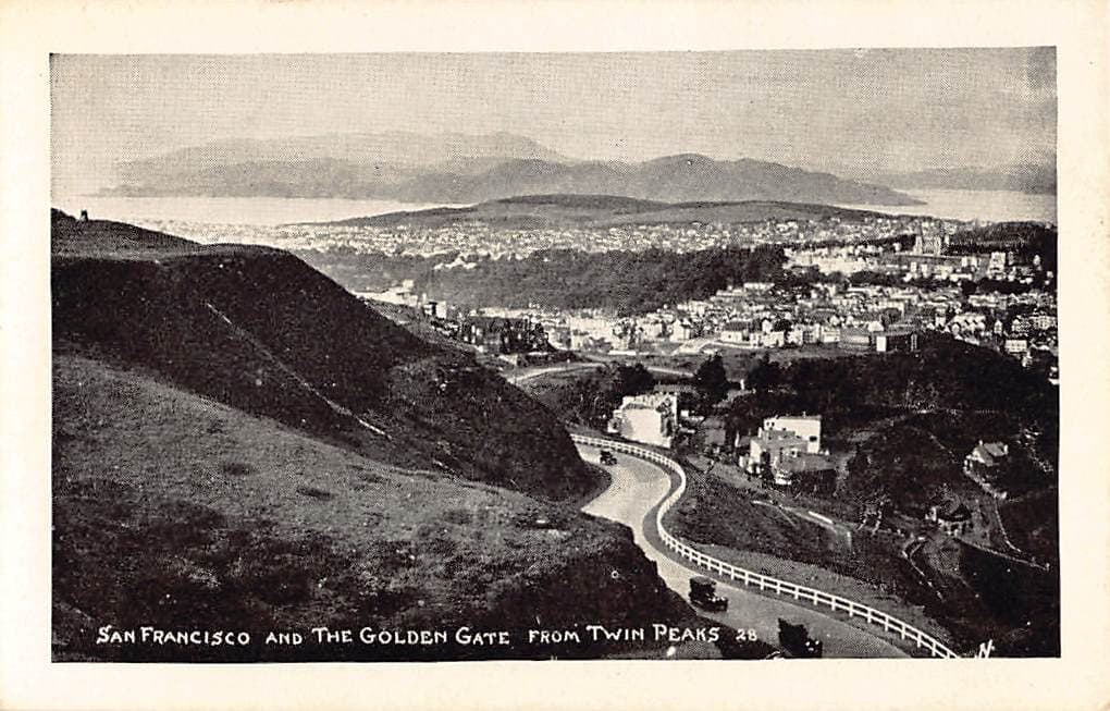 San Francisco and Golden Gate from Twin Peaks, Photographic Print, 1920s