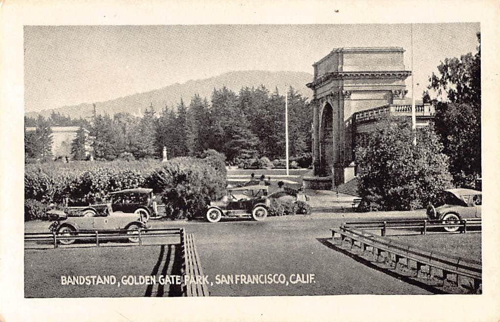 Bandstand, Golden Gate Park, San Francisco, 1920s Photo Print Card