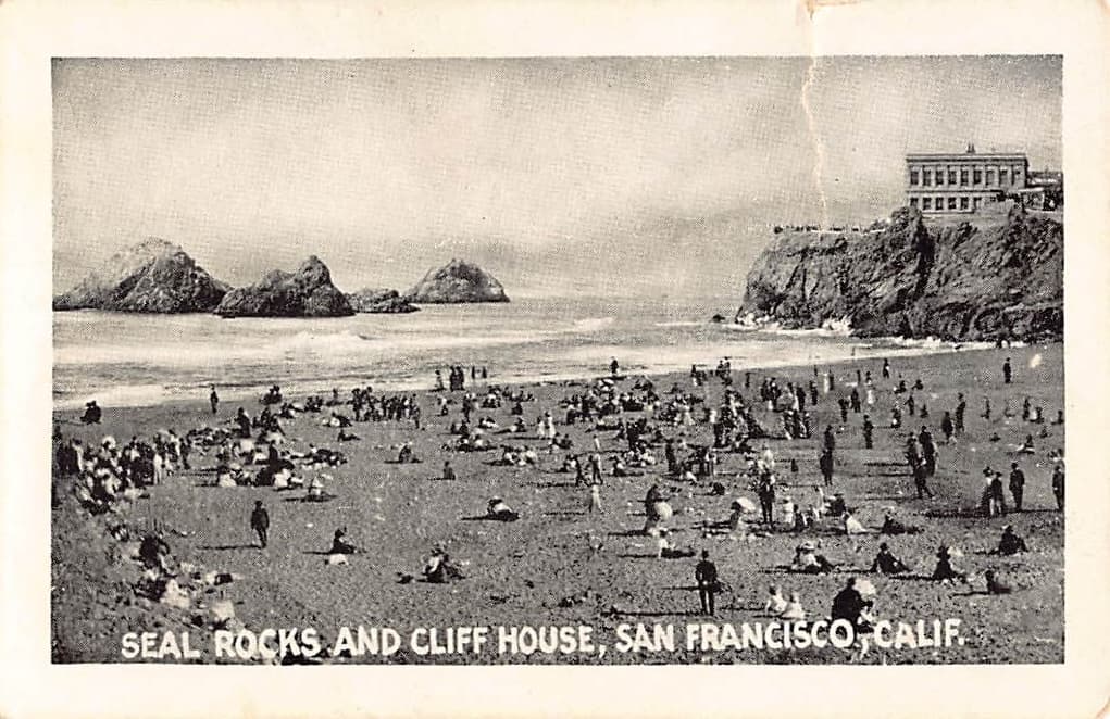 Seal Rocks and Cliff House, San Francisco, c.1900s, Photographic Print