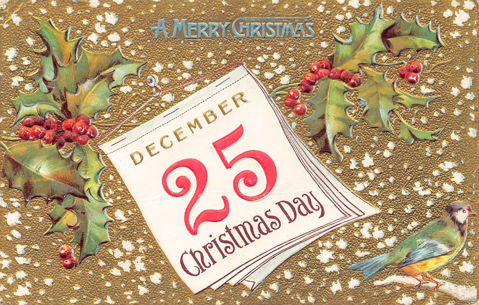 Christmas Postcard, Made in Germany, Divided Back, 1909