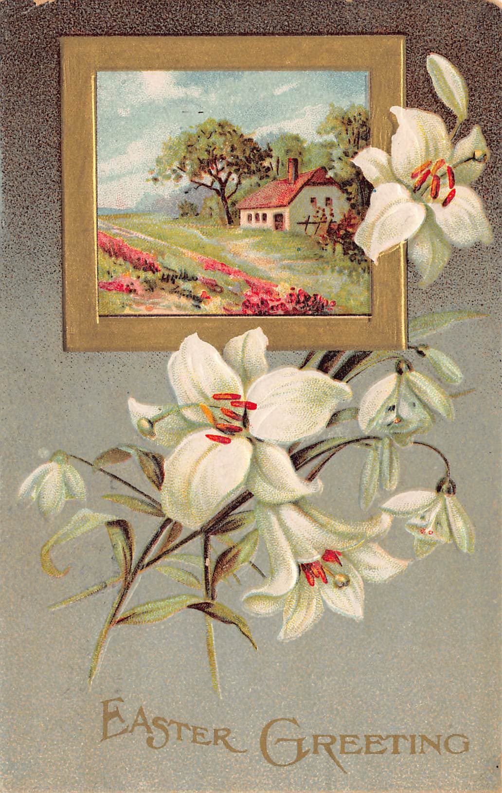 Easter Greeting Postcard, Divided Back, 1908, South Dakota