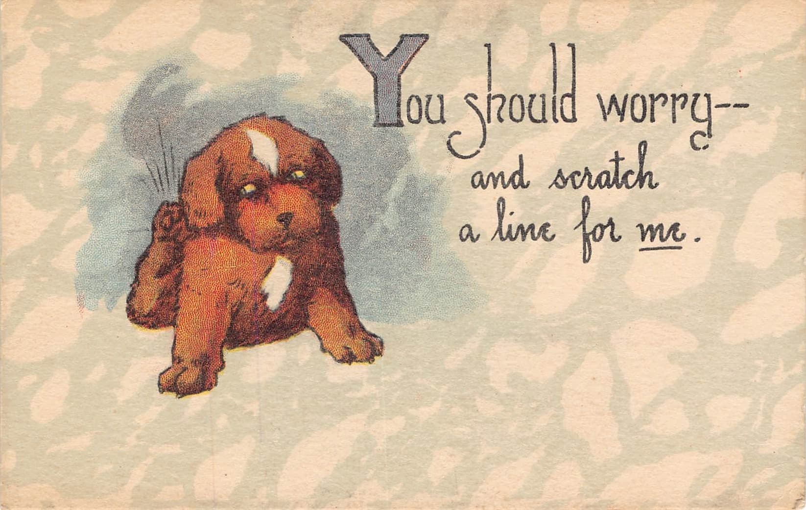 Printed in Germany, Divided Back, Puppy Illustration, Early 1900s