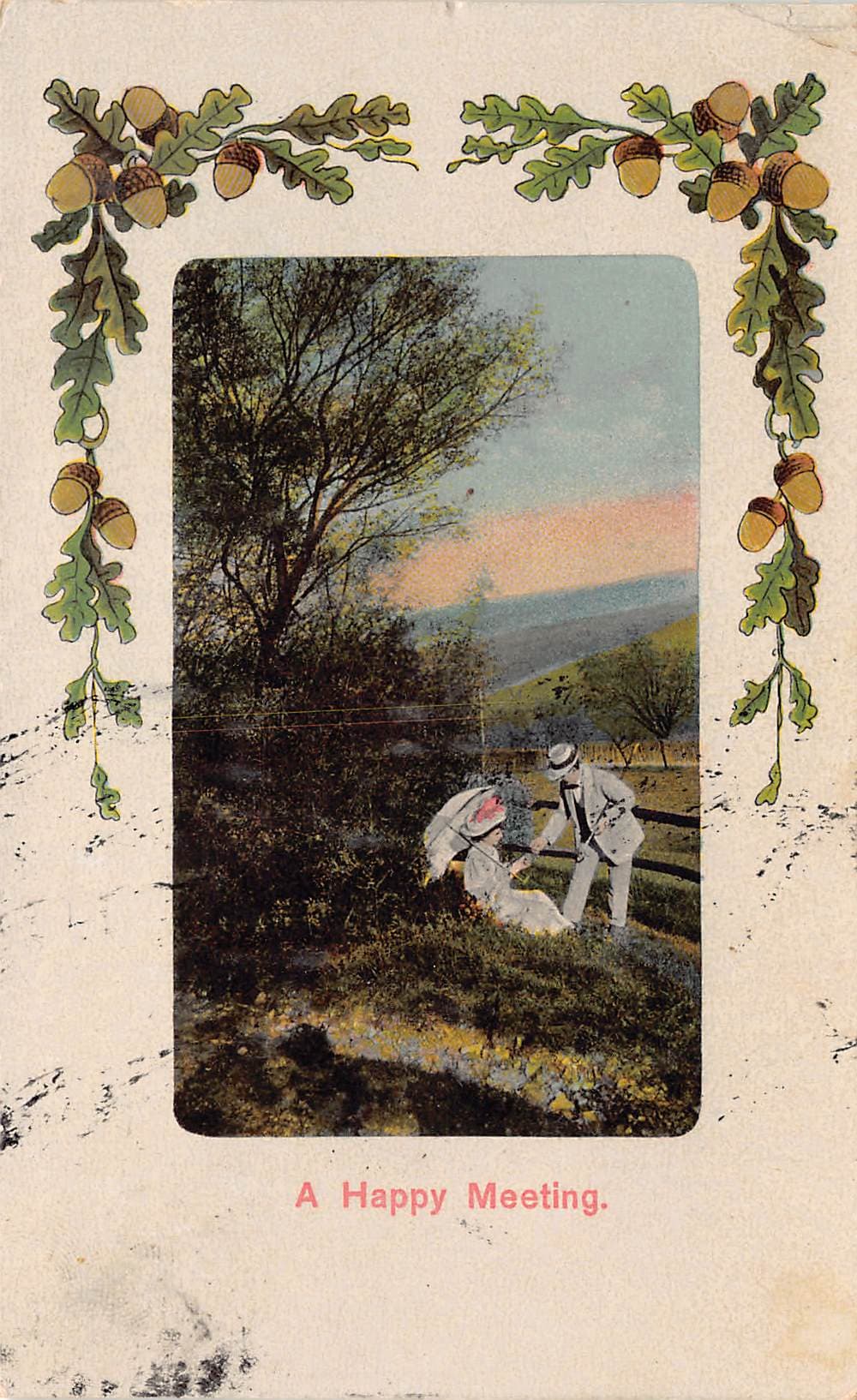Th. E. L. Theochrom-Serie Postcard, A Happy Meeting, 1910