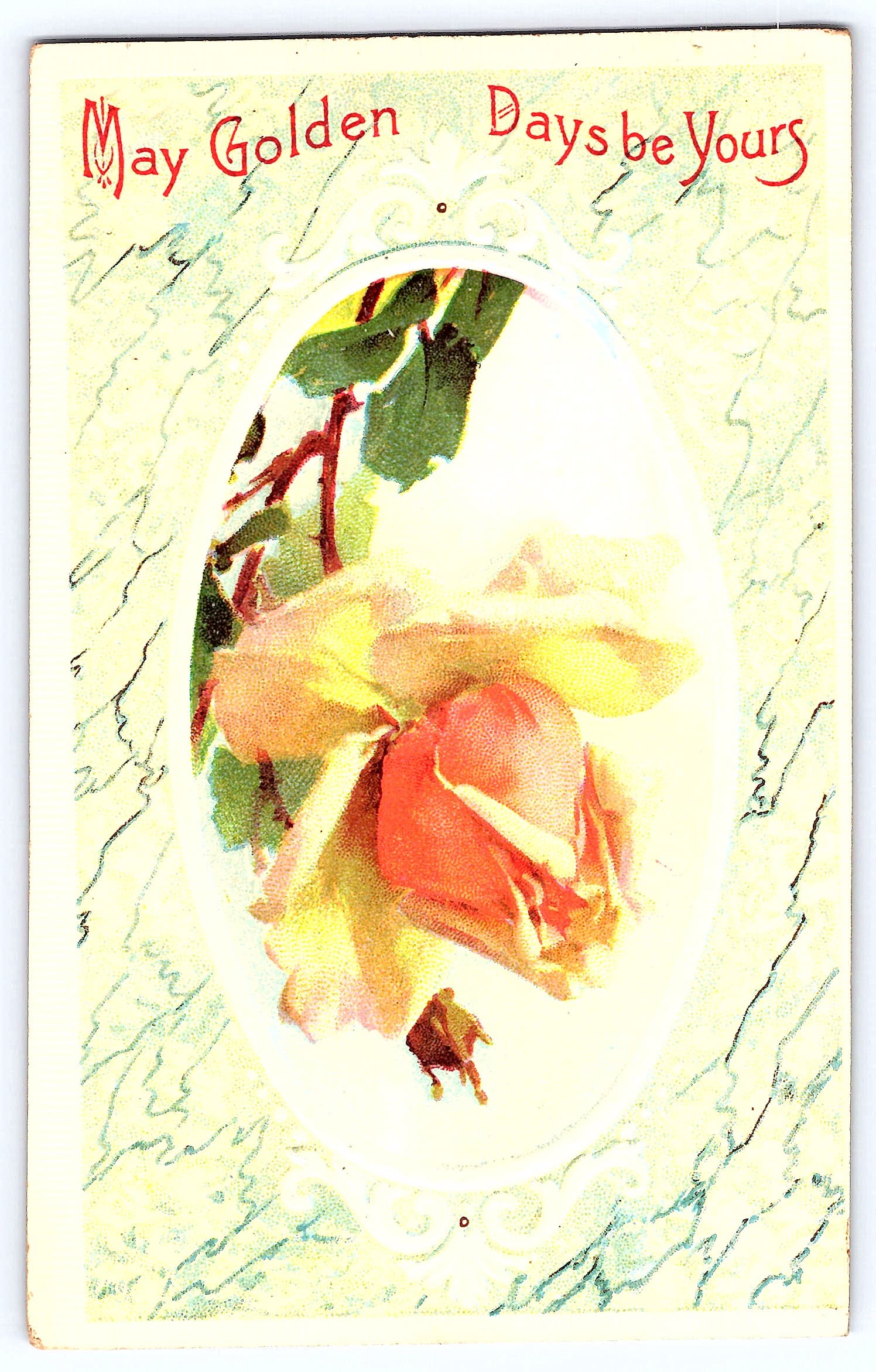 S.B. Series 110, Divided Back Postcard, Floral Design, 1913 Postmark