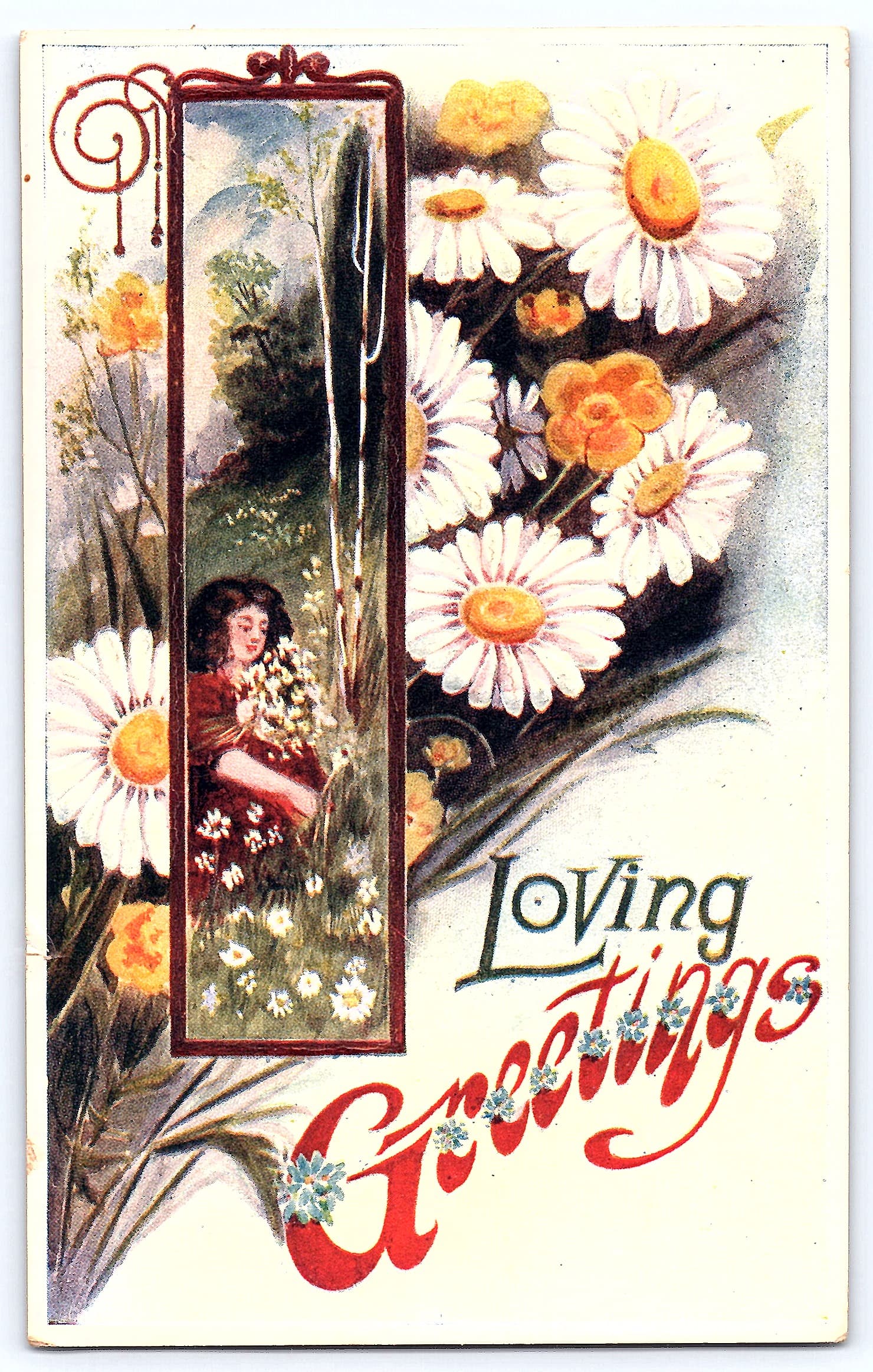 Loving Greetings, Divided Back Postcard, South Dakota, 1910