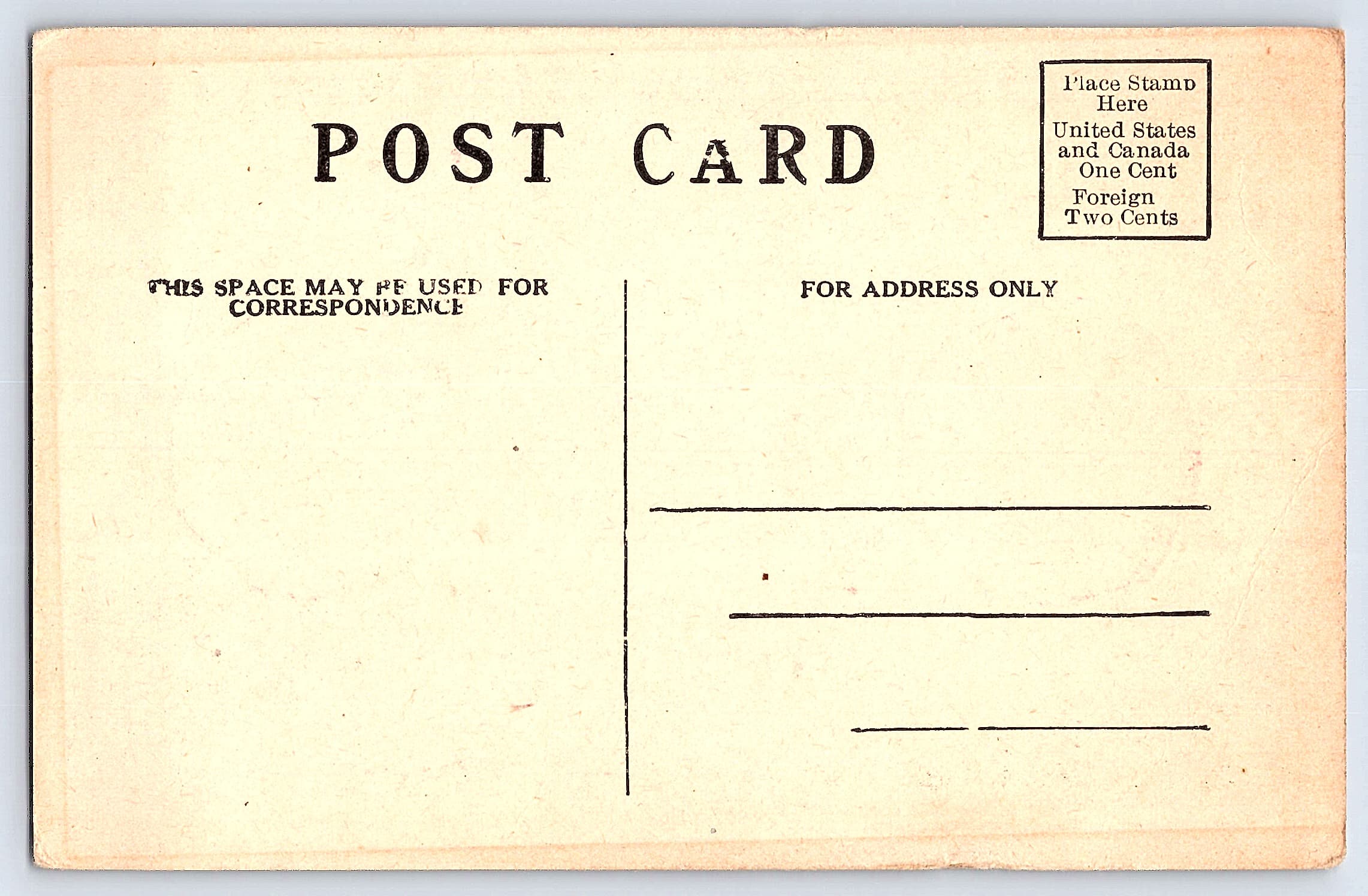 Valentine's Day Postcard, Divided Back, Early 1900s - Back