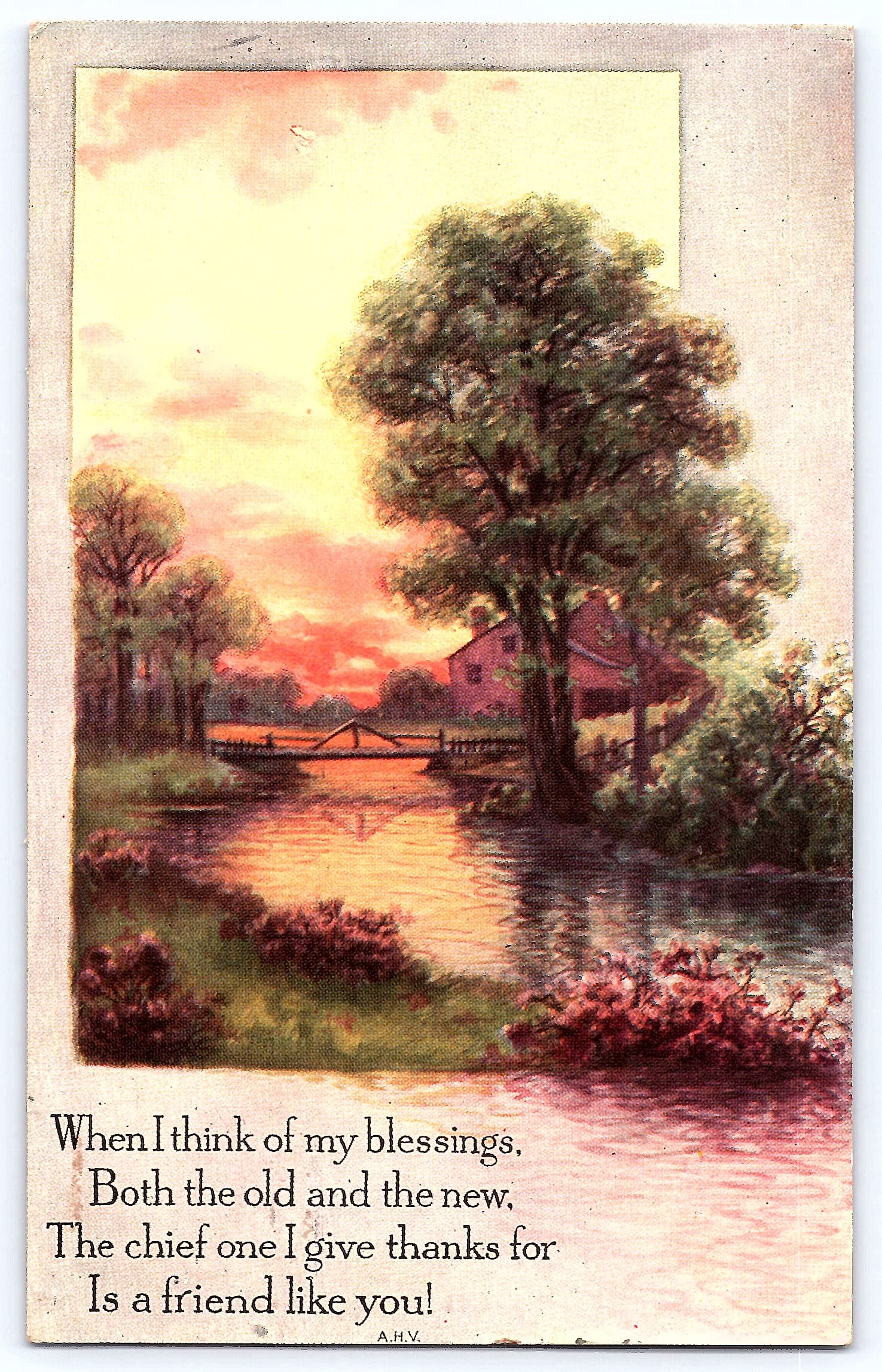 The Pinner Perfection, Linen Postcard, Scenic View, 1924 Postmark