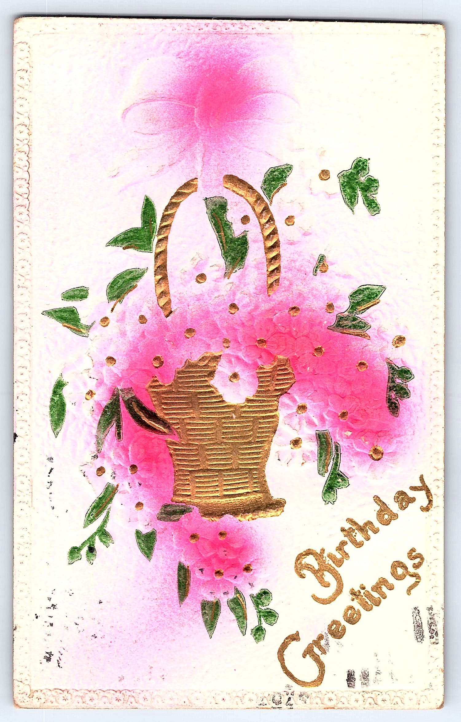 Birthday Greetings, Divided Back Postcard, 1913 Postmark