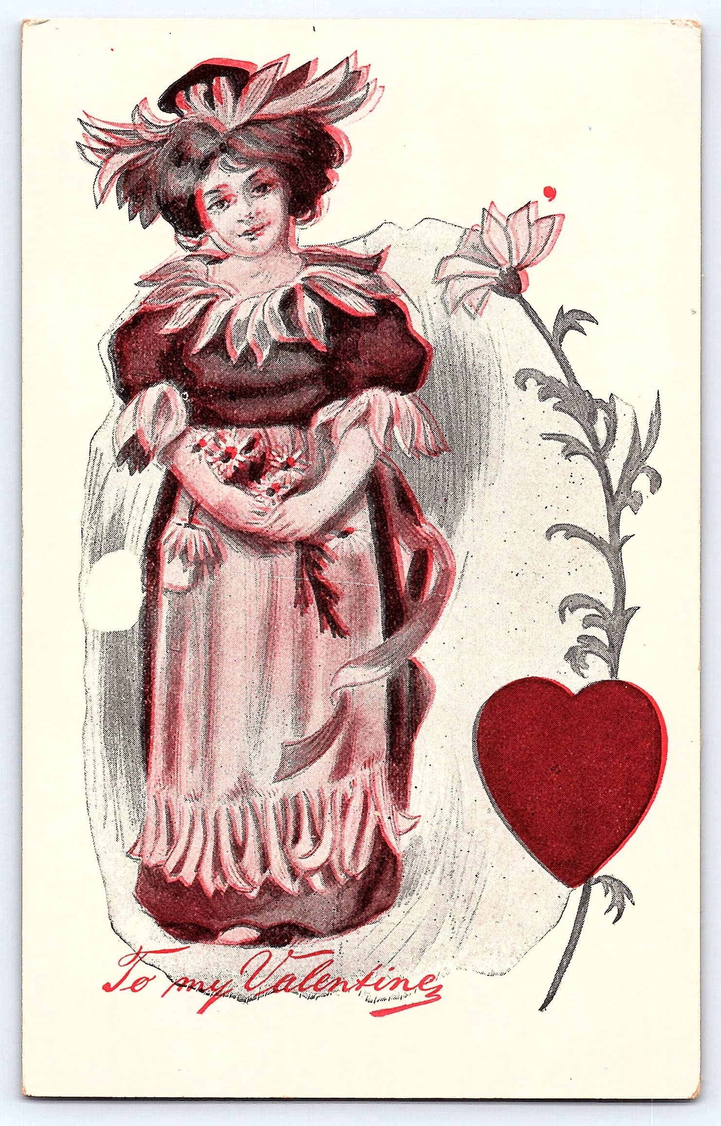 Valentine's Day Postcard, Divided Back, Early 1900s