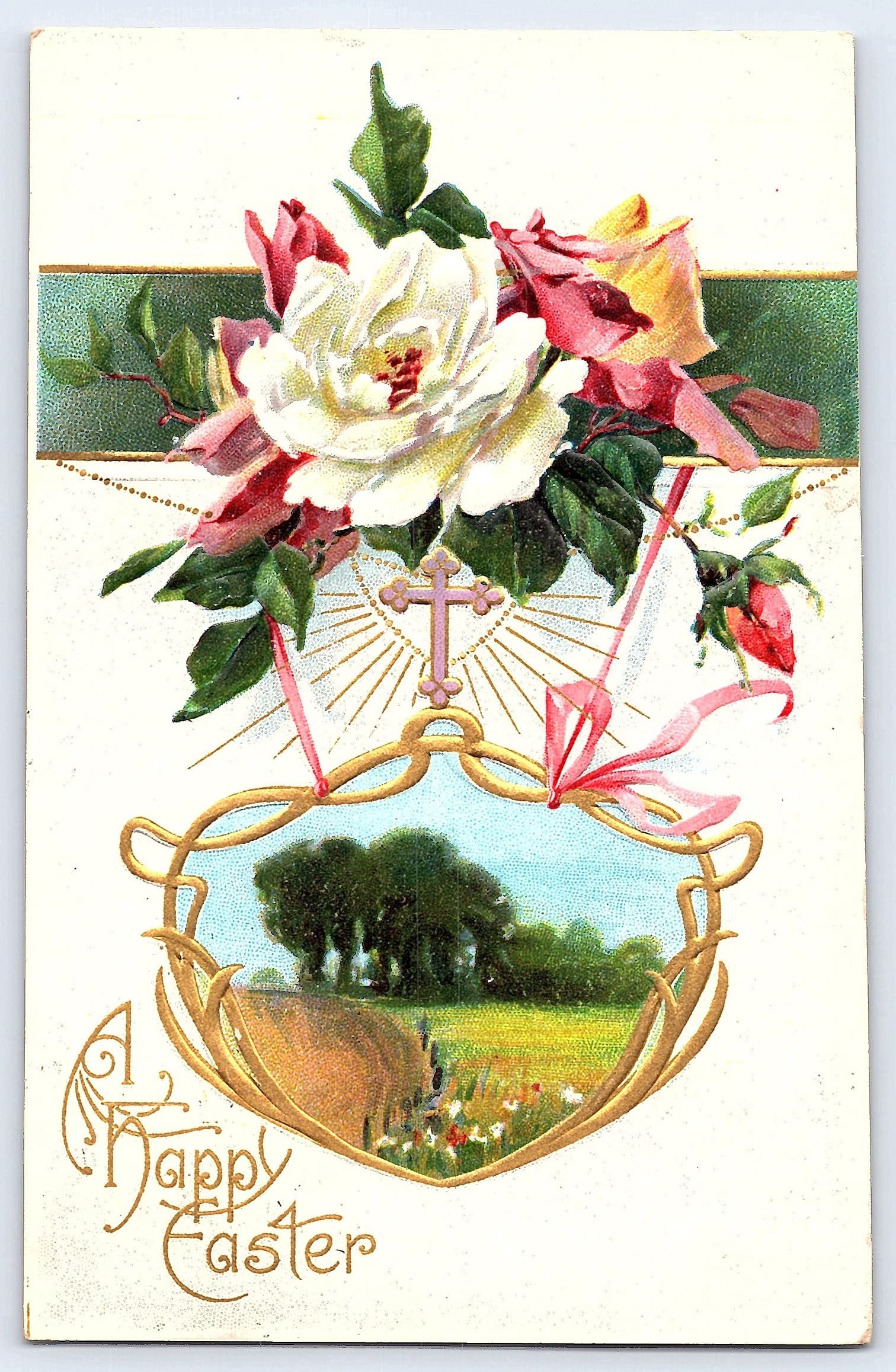 Embossed Easter Postcard, Divided Back, South Dakota, 1912