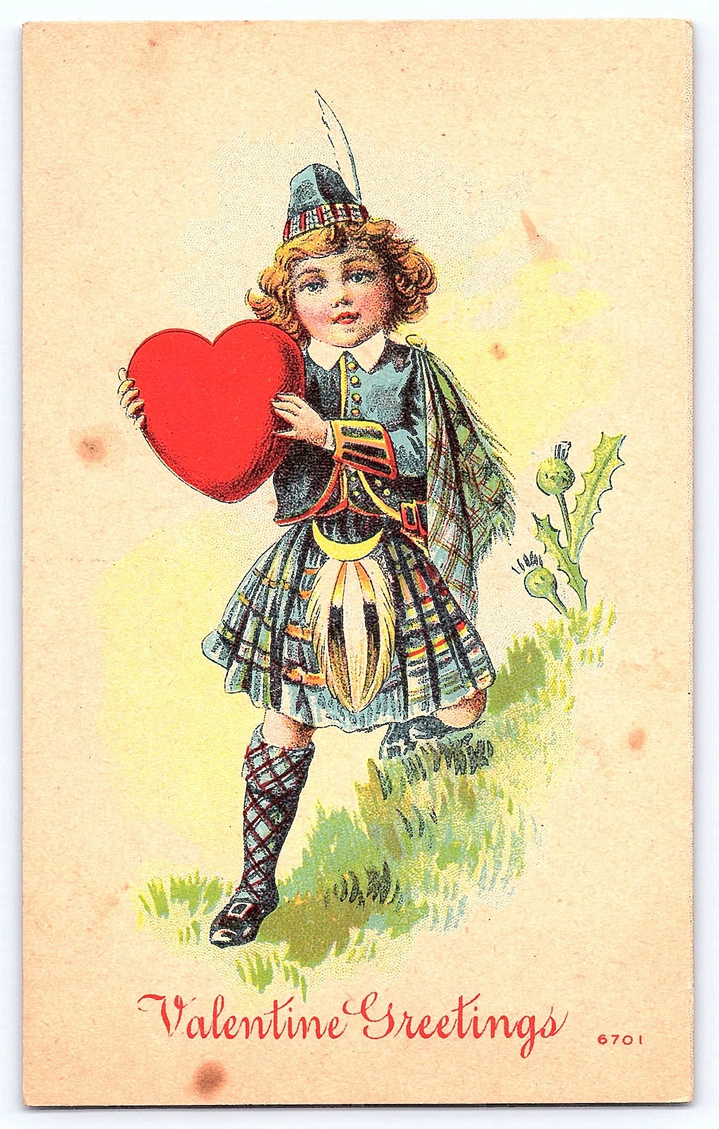 Valentine Greetings, Divided Back Postcard, Early 1900s