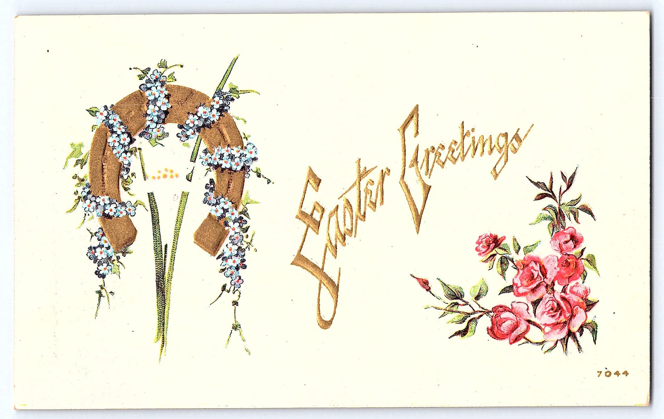 Easter Greetings Postcard, Divided Back, Early 1900s - Front
