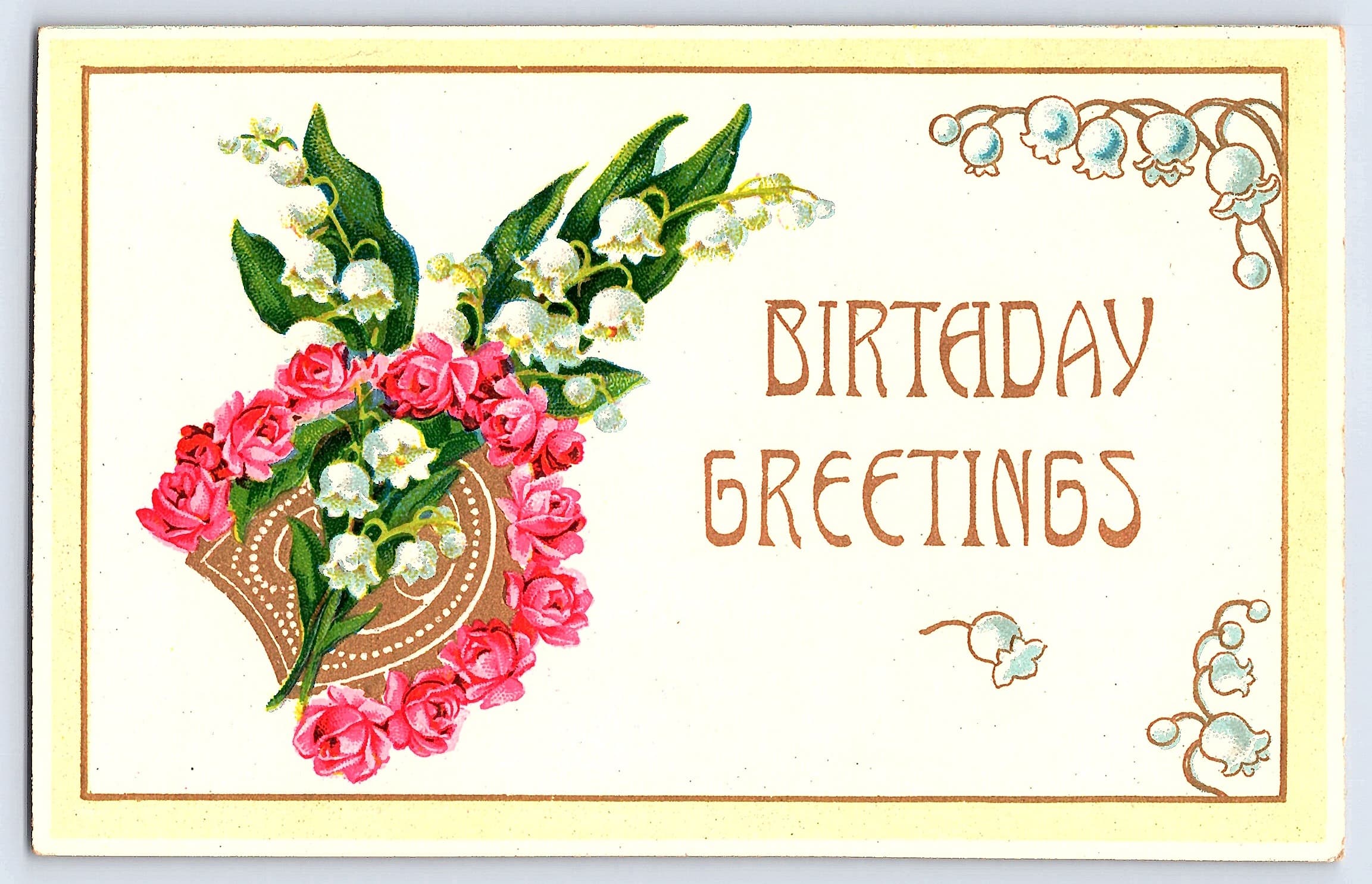 S & M New York & Berlin, Divided Back, Birthday Greetings, Early 1900s