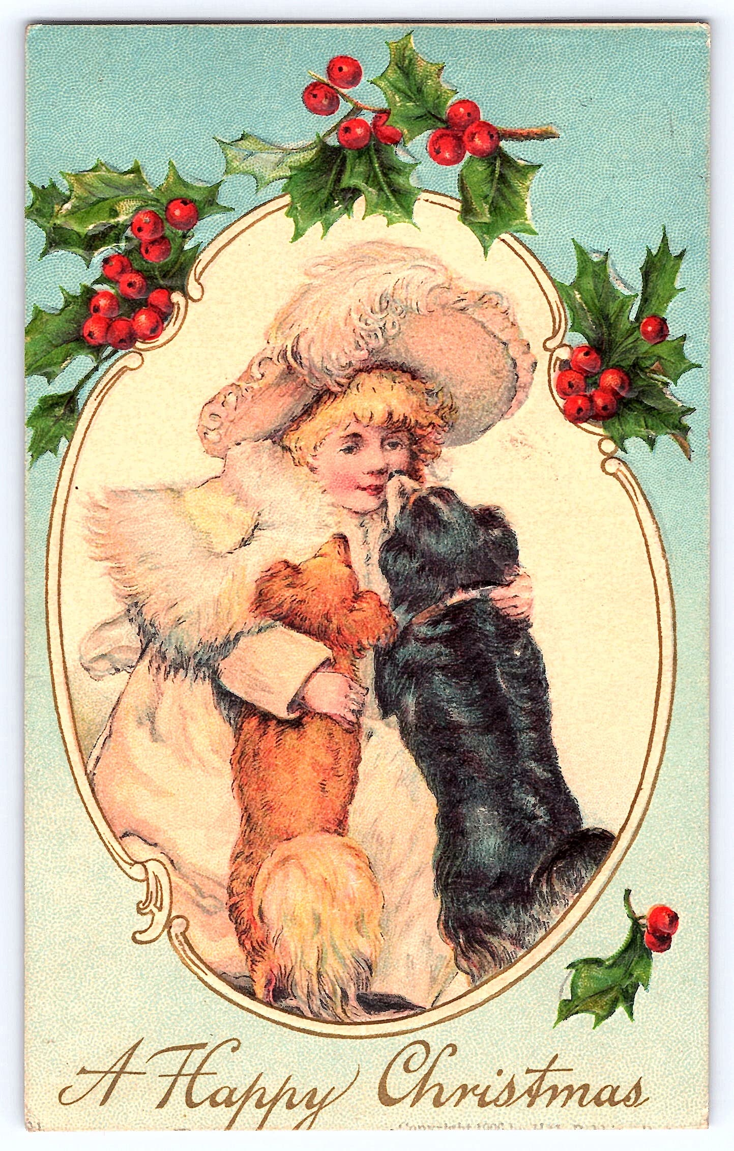 1908 Christmas Greetings Postcard, Aberdeen SD, Divided Back