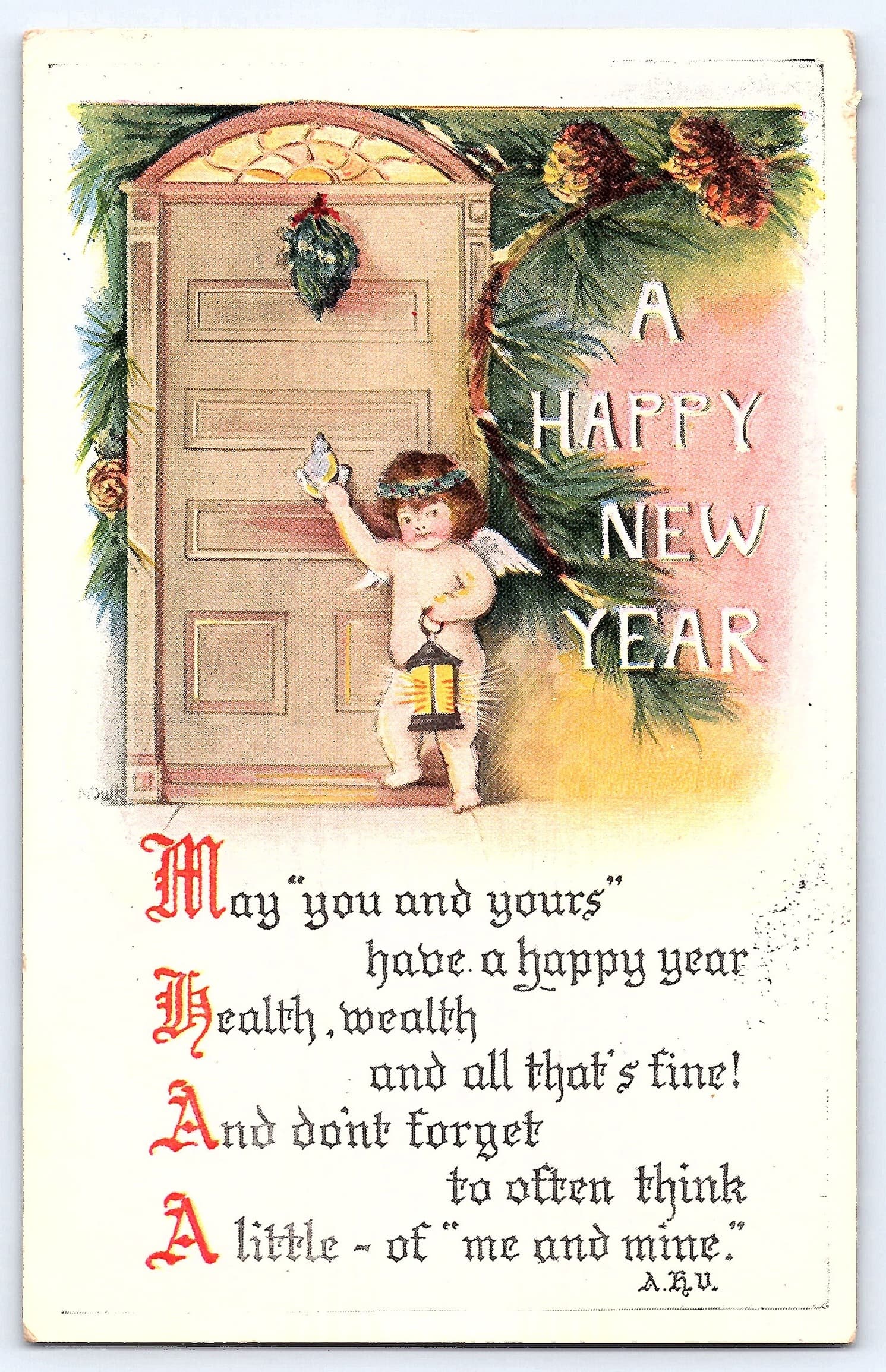 Lakeside Perfection Co. Divided Back New Year Postcard, 1909