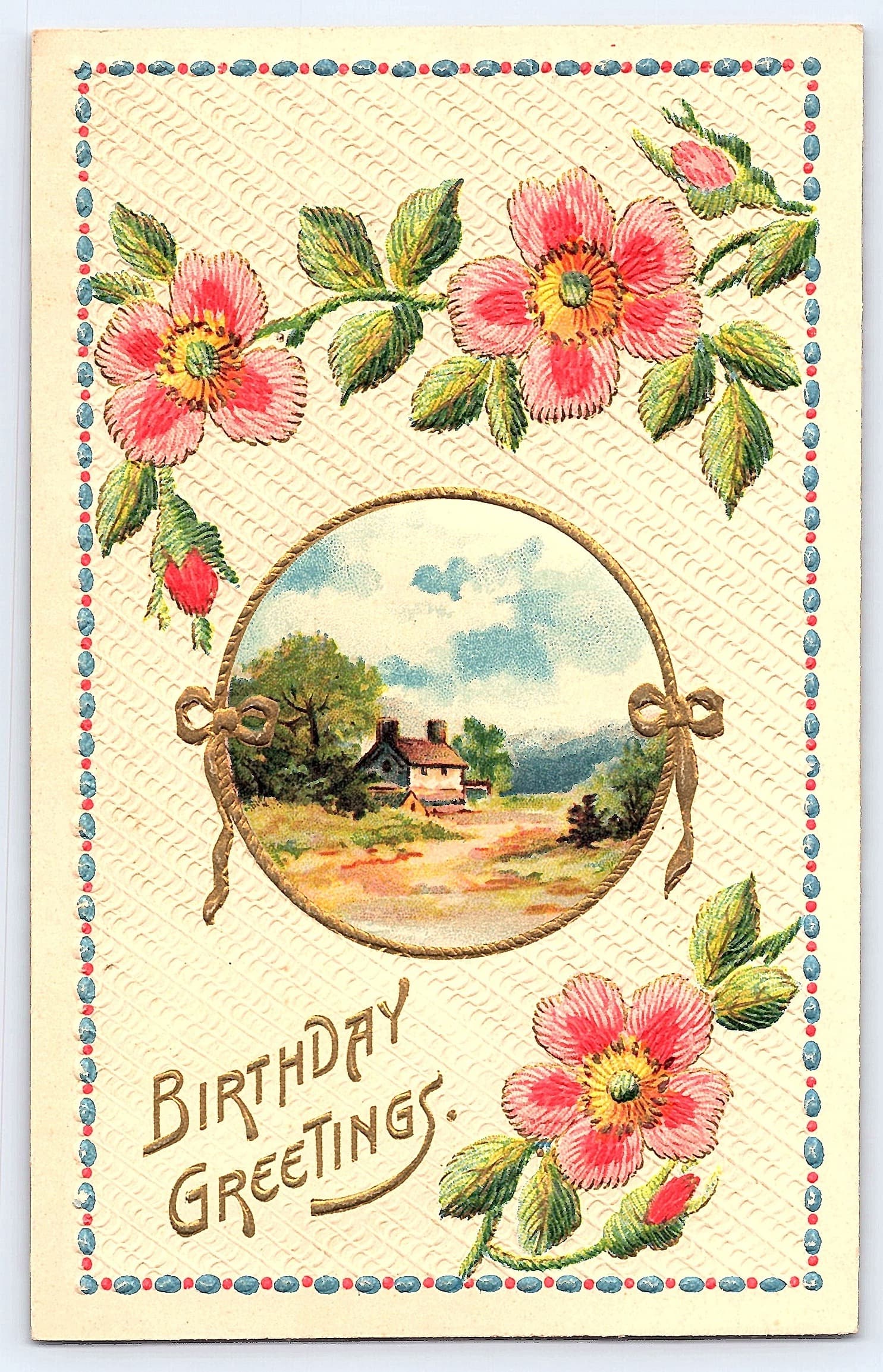 M.B. Birthday Greetings, Embossed Divided Back, Germany, c. 1907-1915