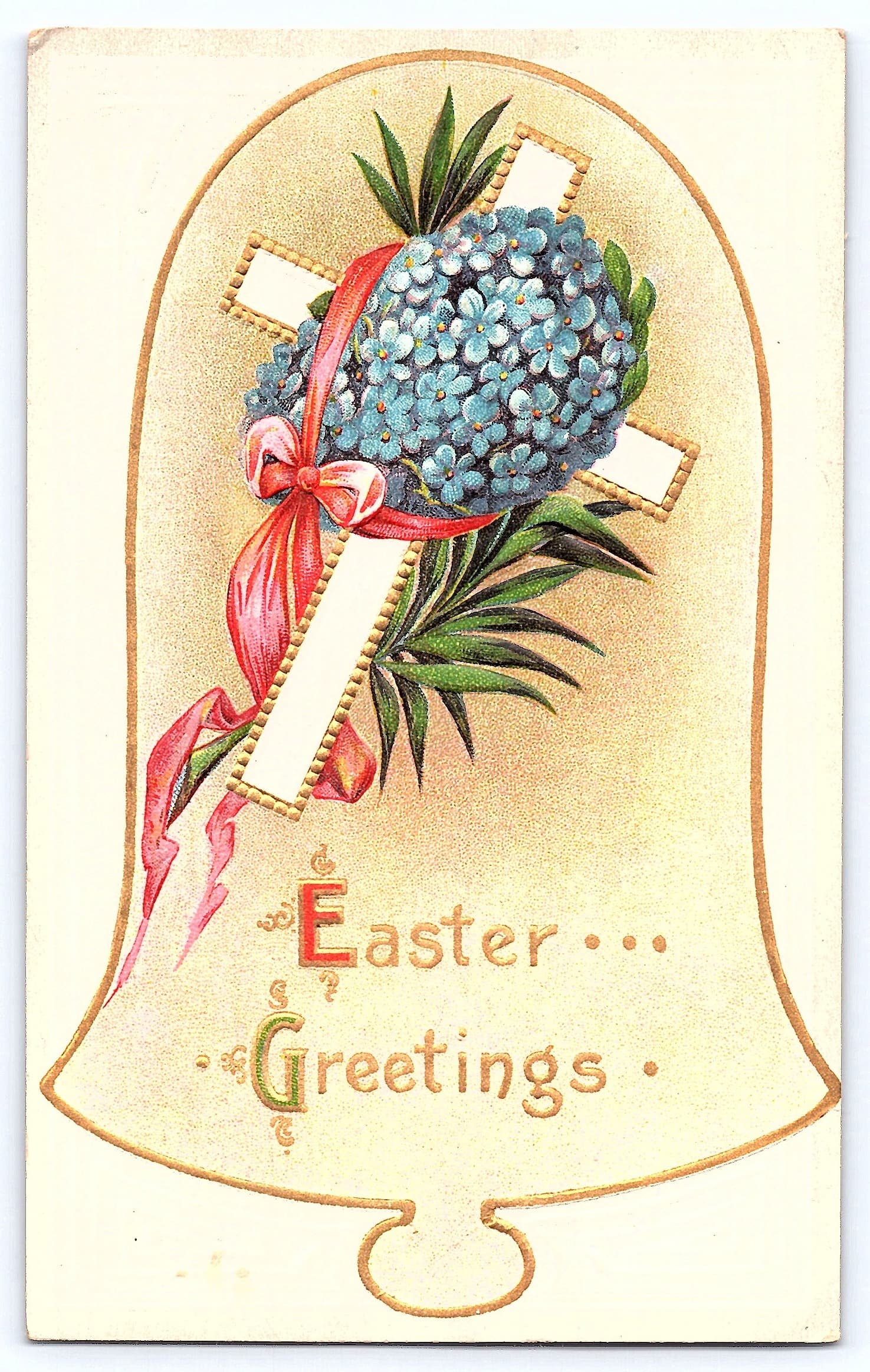 Easter Greetings Postcard, Divided Back, 1914 Postmark, Iowa to Washington