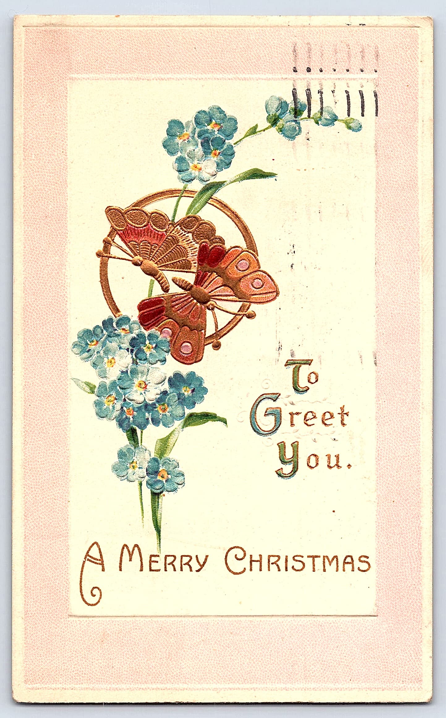 German Publisher, Divided Back, Christmas Greetings, 1912 Postmark