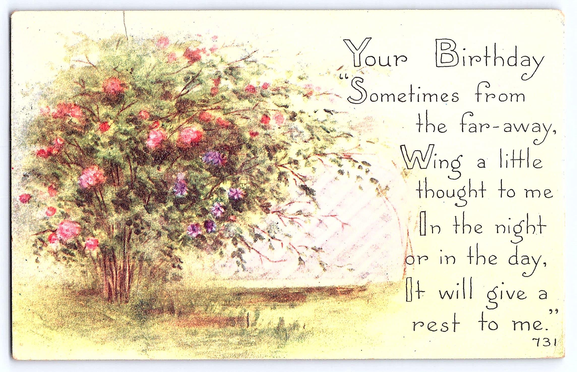 F.A. Owen Co., Divided Back Birthday Postcard, 1916